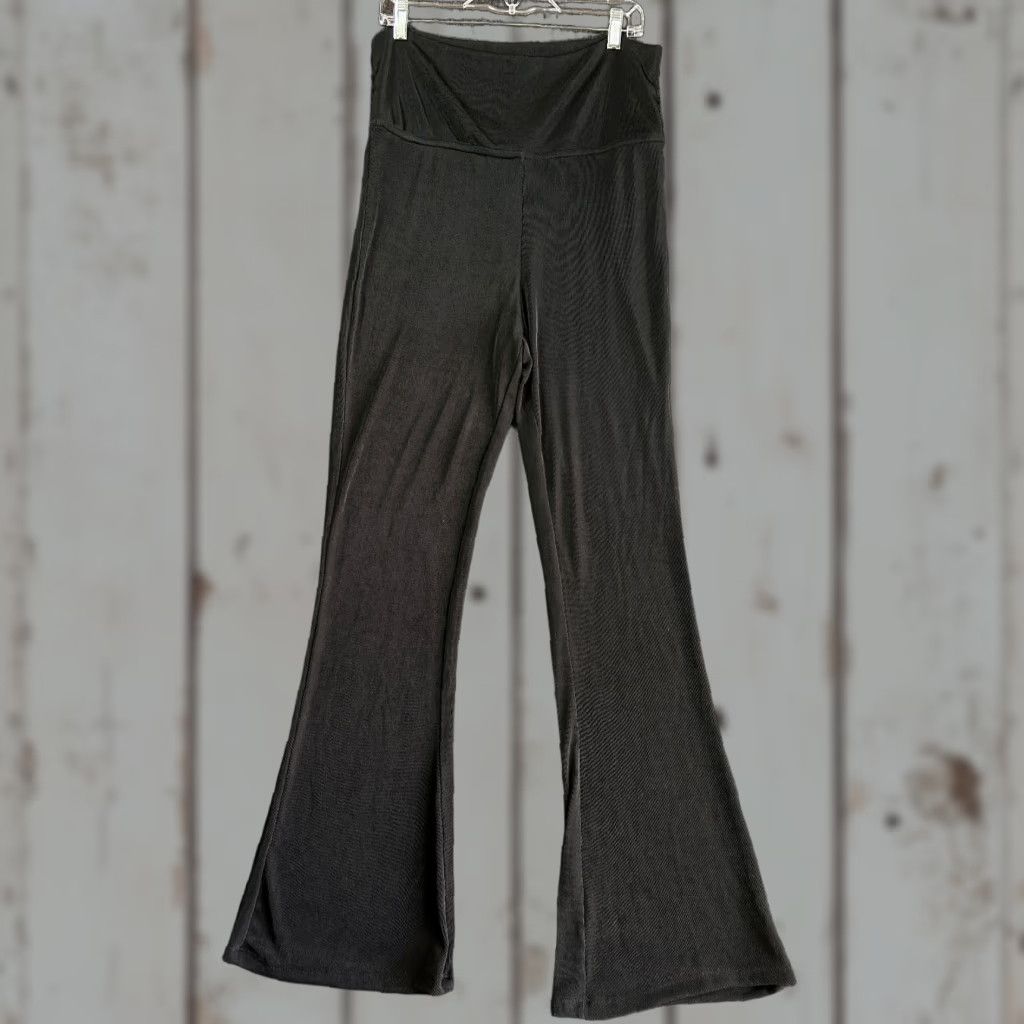 Urban Outfitters Urban Outfitters High Waisted Flare Boot Cut Leggings Pants L Black NEW Womens Regular Pant Size 36" / US 14 / IT 50 - 1 Thumbnail