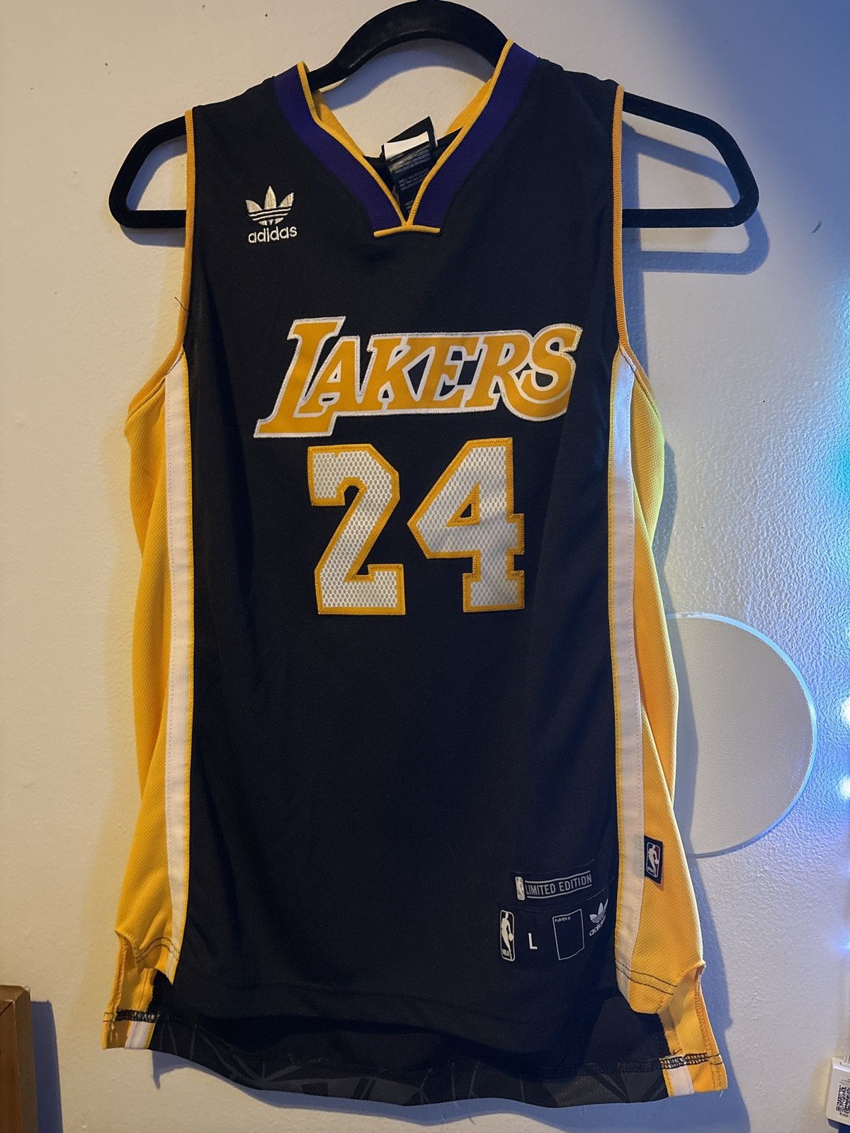 Adidas × NBA RARE Adidas Kobe Bryant Lakers 24 Jersey Black Mamba Size US L / EU 52-54 / 3 - 1 Thumbnail