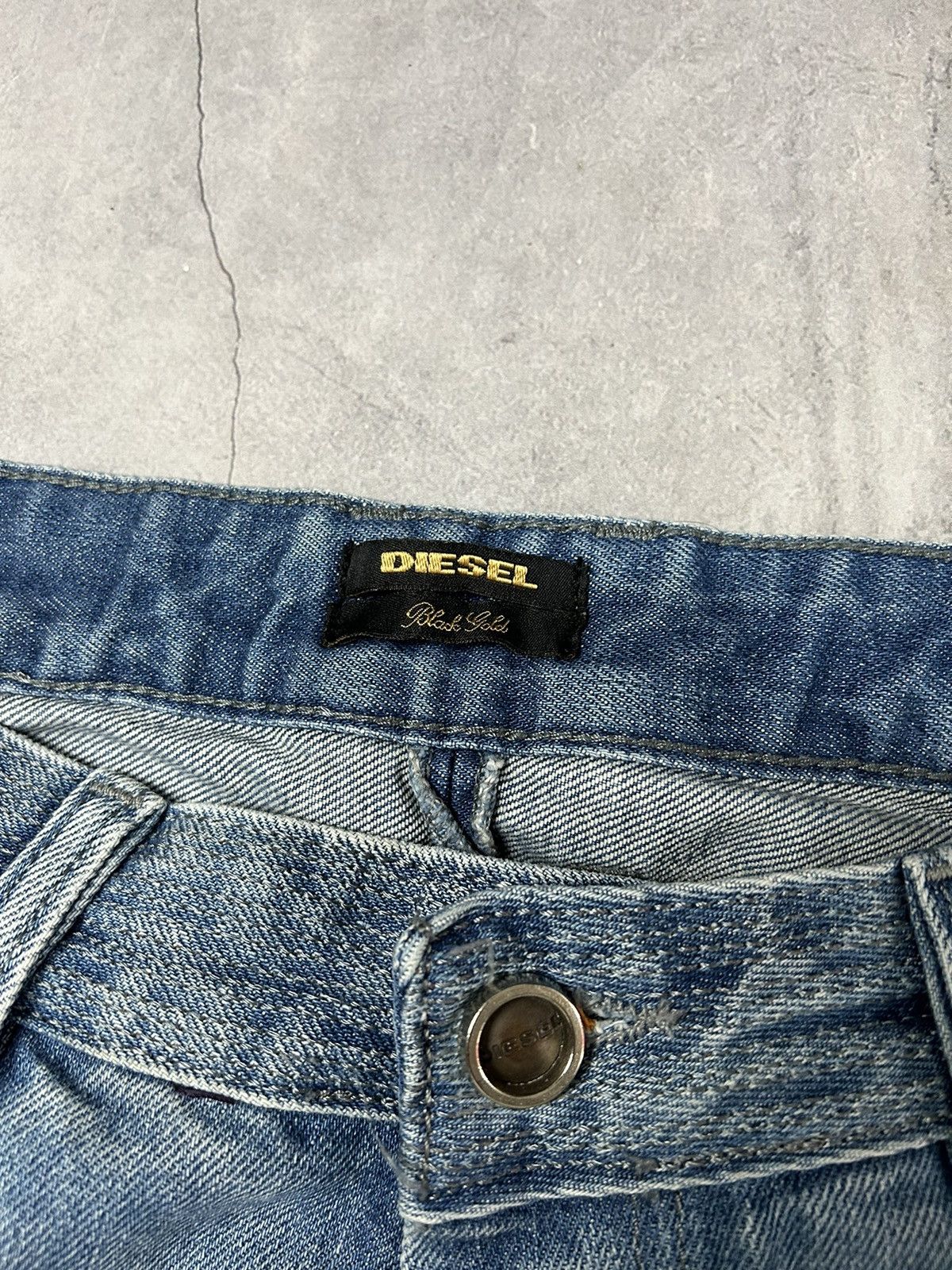 Diesel × Diesel Black Gold × Japanese Brand Vintage Diesel Industry Faded Denim Jeans Pants rare Size US 34 / EU 50 - 10 Thumbnail
