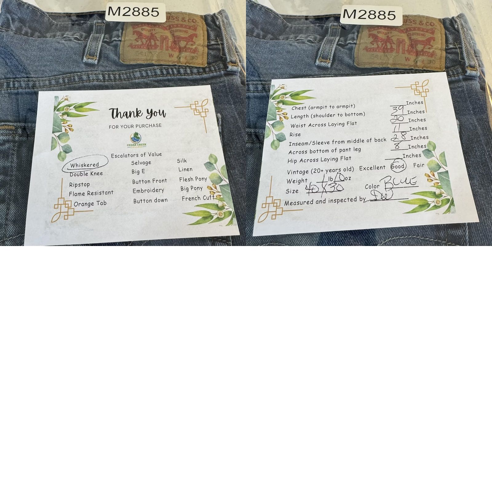 Levi's VINTAGE Levis 541 Jeans Mens 40x30 Blue Stretch Denim Athletic Fit Mid Rise Tapered Size US 40 / EU 56 - 8 Thumbnail