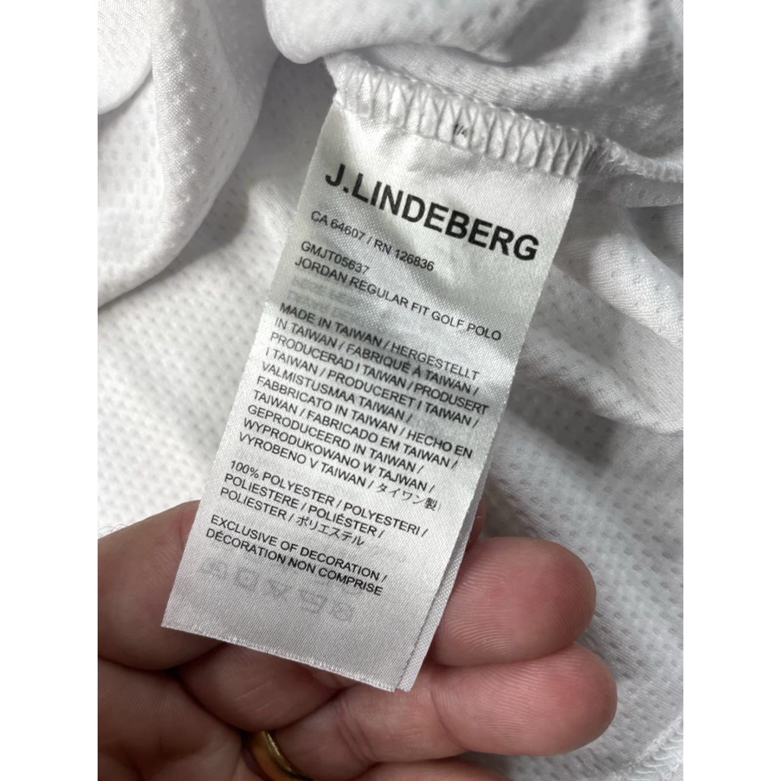 J.Lindeberg J.Lindeberg Jordan Golf Polo Shirt Jersey White Short Sleeve Golf Men’s Small Shirt Size US S / EU 44-46 / 1 - 7 Thumbnail