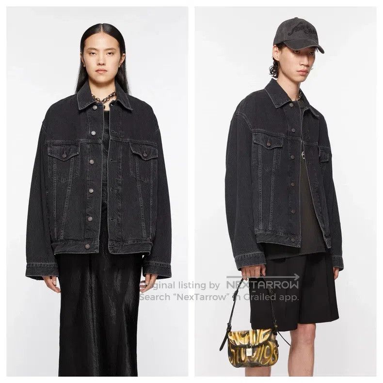Balenciaga Black Gray Back Letter Logo Embroidered Pure Co