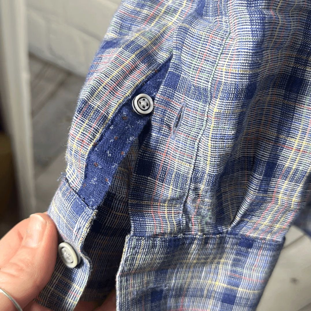 Johnston & Murphy Johnston & Murphy Plaid Button-Down Shirt L Large Blue Long Sleeve Men Size US L / EU 52-54 / 3 - 3 Thumbnail