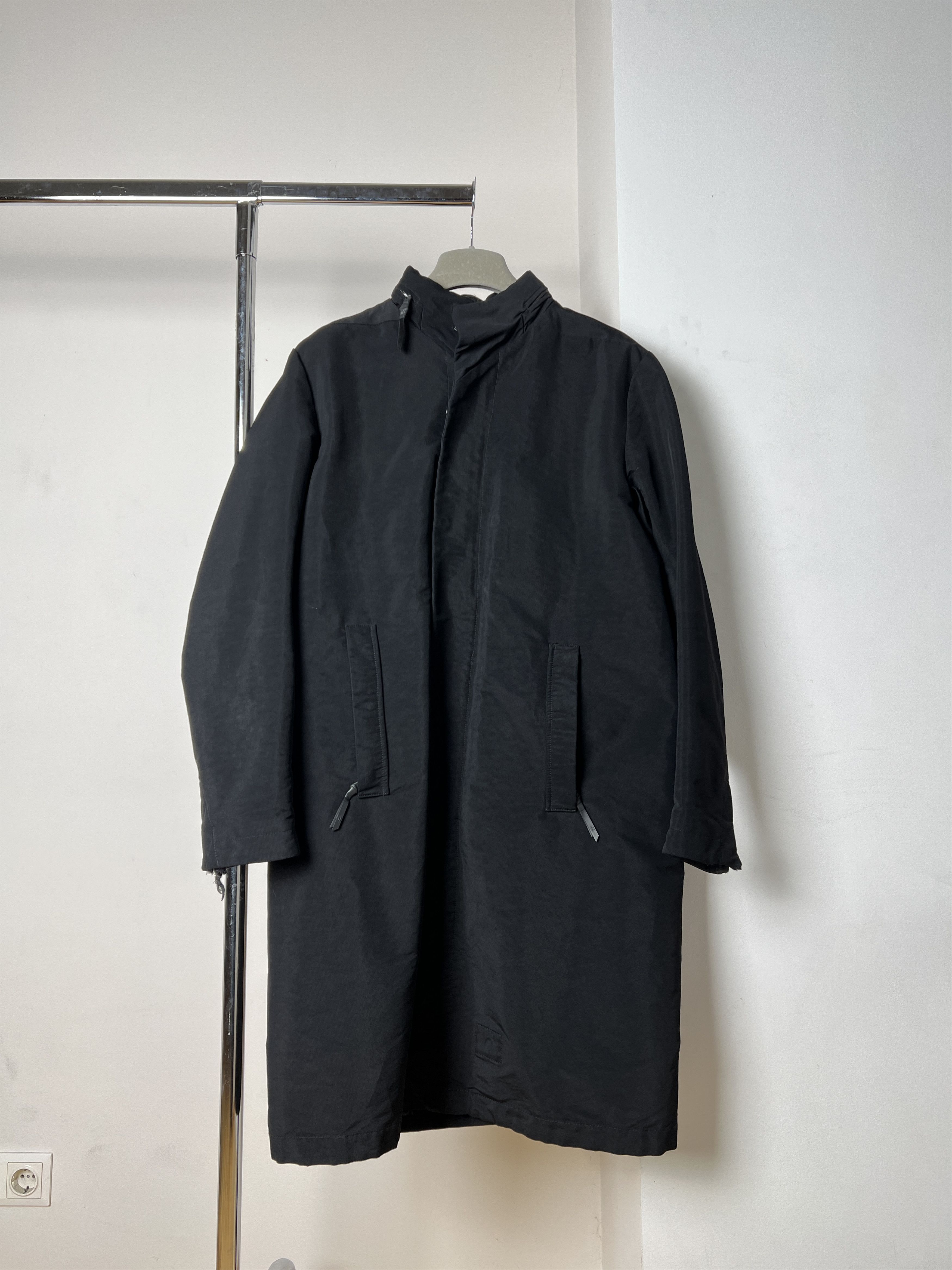 image of Boris Bidjan Saberi Boris Bidjan Long Parka in Black, Men's (Size XL)