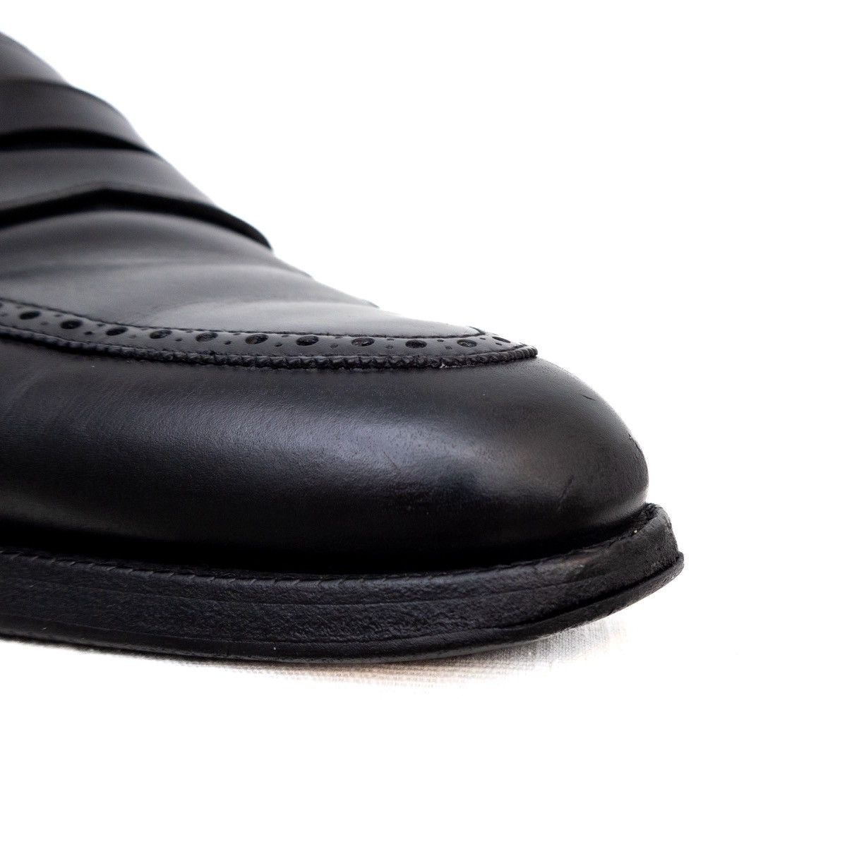 Brooks Brothers × Peal And Co Peal & Co. for Brooks Brothers Black Leather Penny Loafers Size US 9.5 / EU 42-43 - 12 Thumbnail