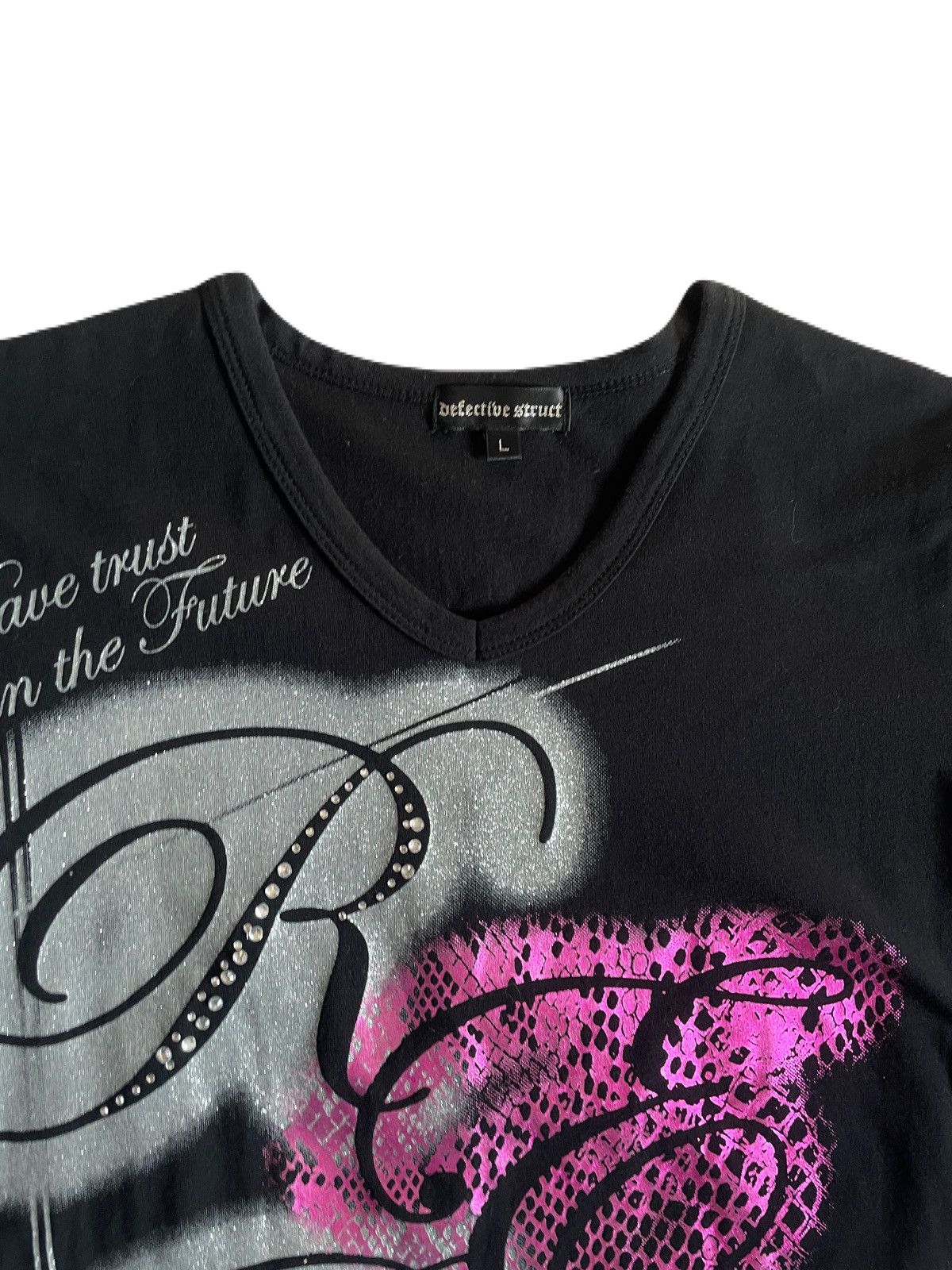 If Six Was Nine 2000s Japanese archive Vkei Glitter Rhinestone Poem Tee Size US S / EU 44-46 / 1 - 5 Thumbnail
