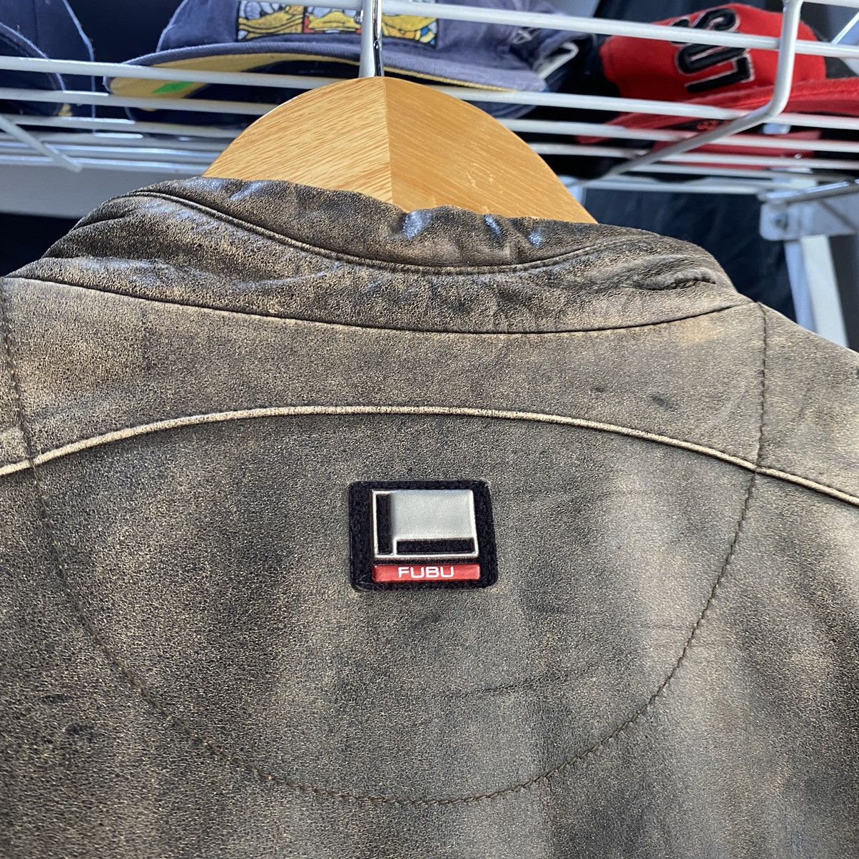 Fubu Vintage 80s 90s Genuine Leather FUBU Jacket Tupac Shakur Size US L / EU 52-54 / 3 - 15 Thumbnail