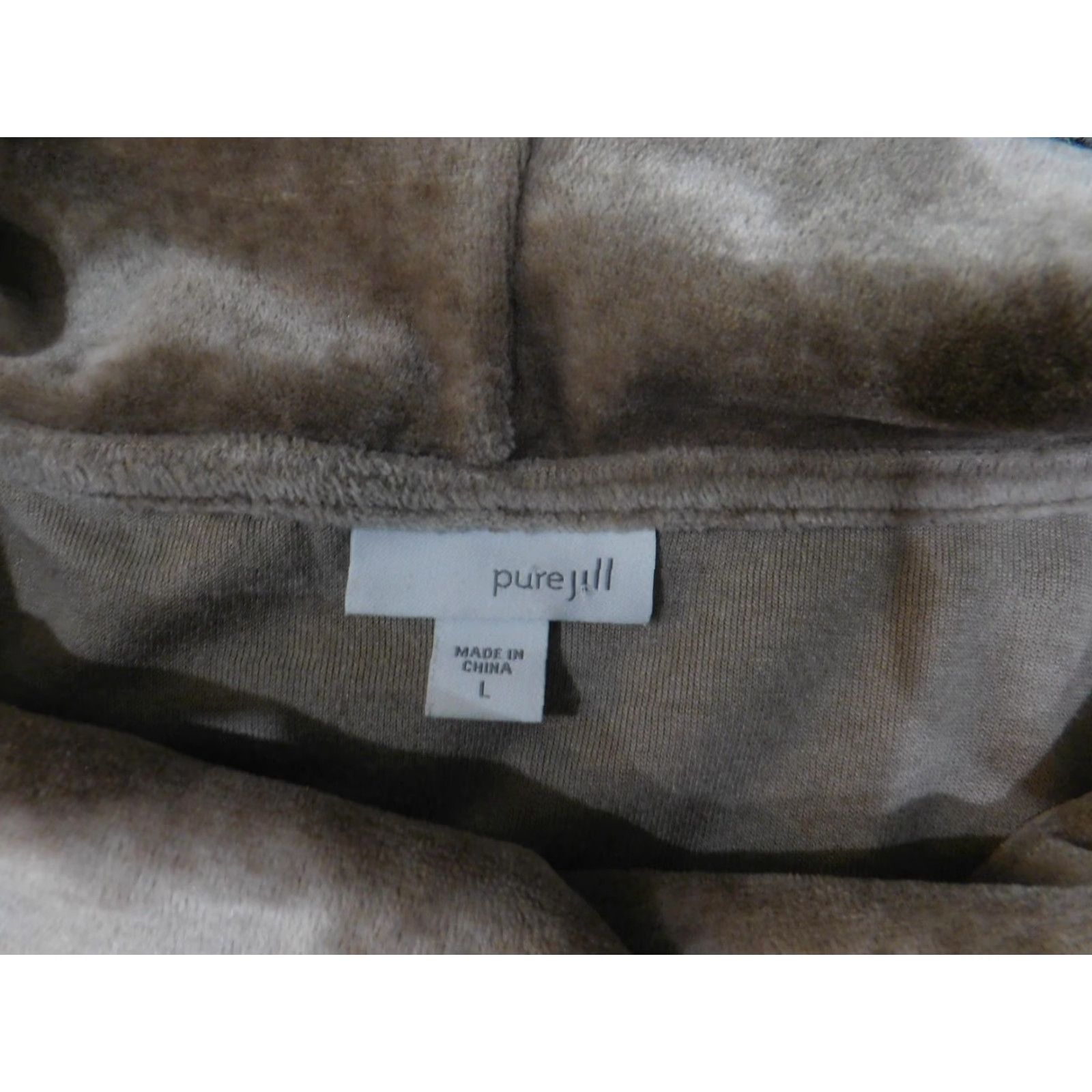 Velvet Pure Jill Pullover Womens Large Brown Velvet Cowl Neck Long Sleeve Relaxed Fit Solid Velour Sweater Size L / US 10 / IT 46 - 5 Thumbnail