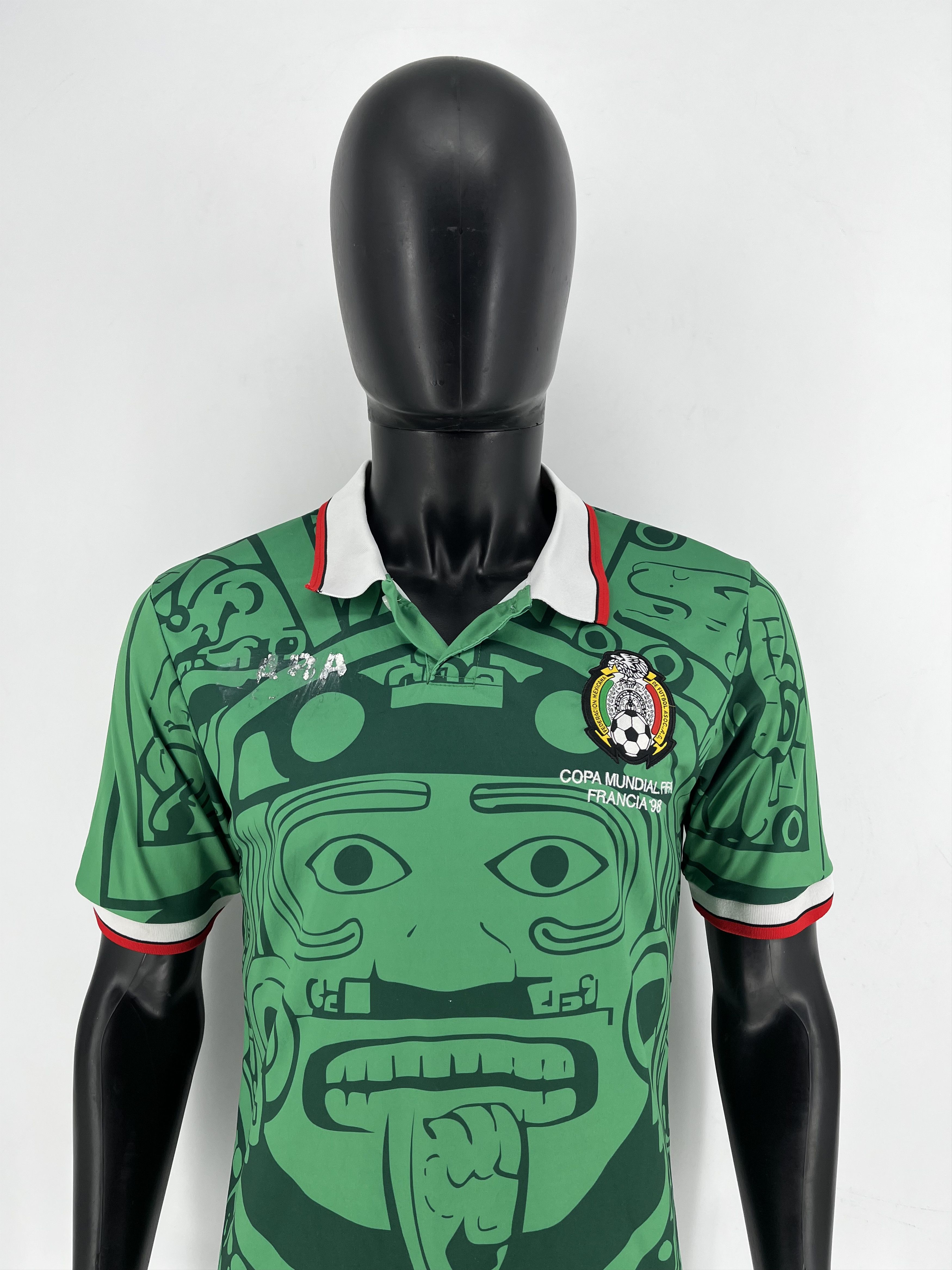 Vintage Aba Sports Green Retro Jersey Copa Munidal Fifa Francia 1998 Size US L / EU 52-54 / 3 - 1 Thumbnail