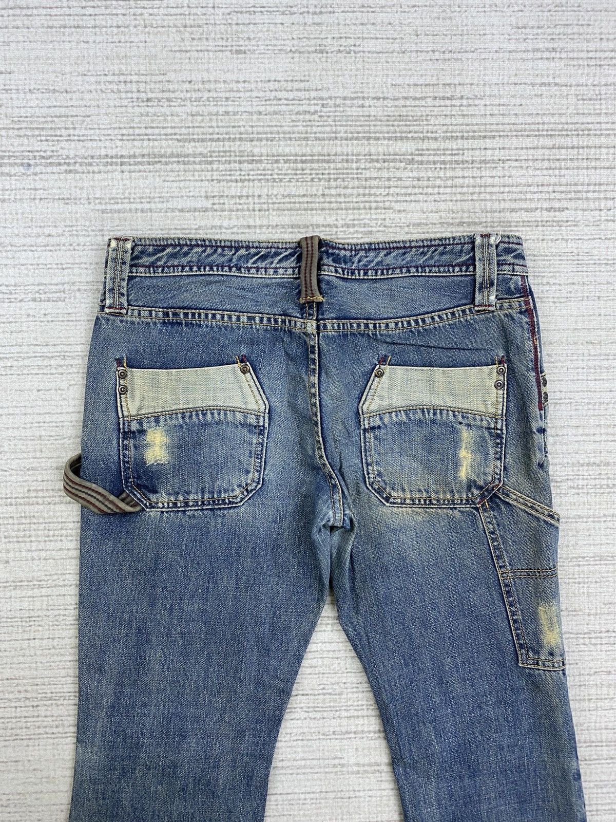 14th Addiction × Le Grande Bleu (L.G.B.) × Vintage Vintage Back Number Japan Carpenter Denim Pants Size US 31 - 12 Thumbnail