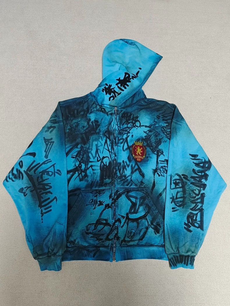 Balenciaga Balenciaga 23ss blue Manchester United graffiti stains and Size US XS / EU 42 / 0 - 1 Thumbnail