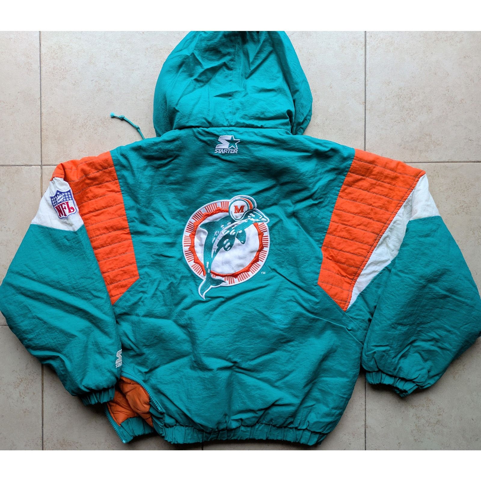 NFL × Starter Miami Dolphins 90s STARTER puffer Pullover yth teal NFL vtg Size US S / EU 44-46 / 1 - 4 Thumbnail