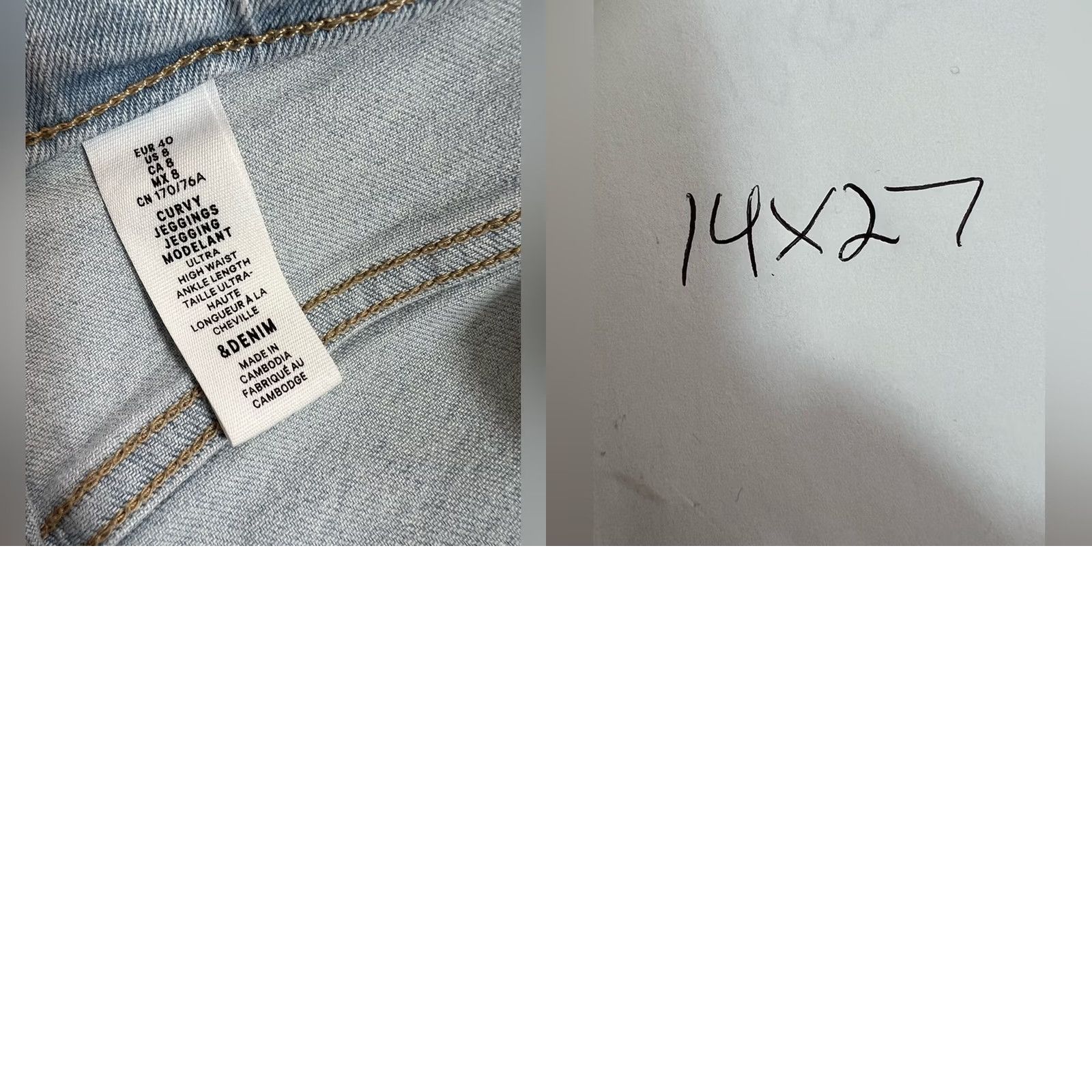 H&M H&M Ultra High Ankle Jeggings light wash distressed Size 8 Women Blue Jeans Jegging Regular 8 Womens Size 30" / US 8 / IT 44 - 8 Thumbnail