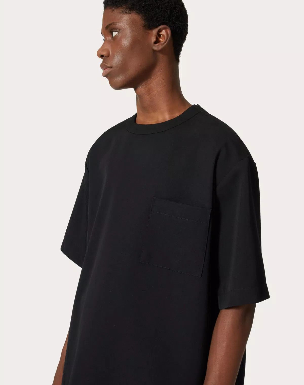 Valentino oc11z0625 Wool Grisaille T-Shirt in Black Size US L / EU 52-54 / 3 - 5 Thumbnail