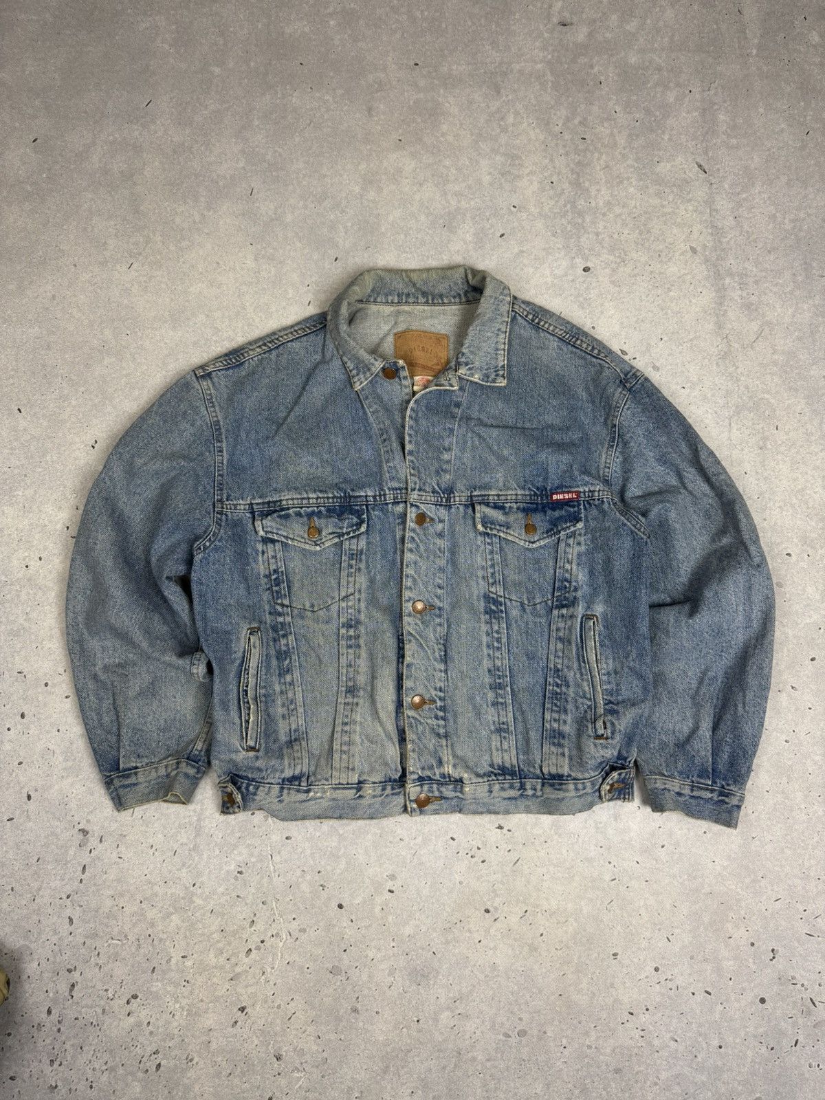 Diesel Vintage Diesel Denim Trucker Jacket Avant Garde Y2K Size US XL / EU 56 / 4 - 2 Thumbnail