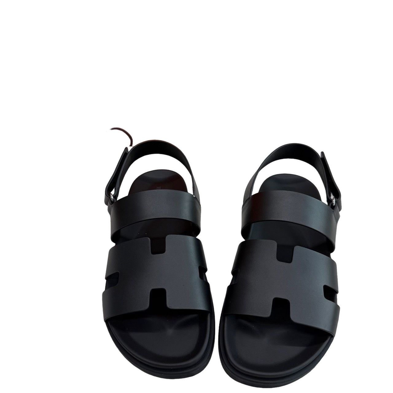 Hermes Hermes Black Leather Sandals Size 42 Size US 9 / EU 42 - 1 Thumbnail