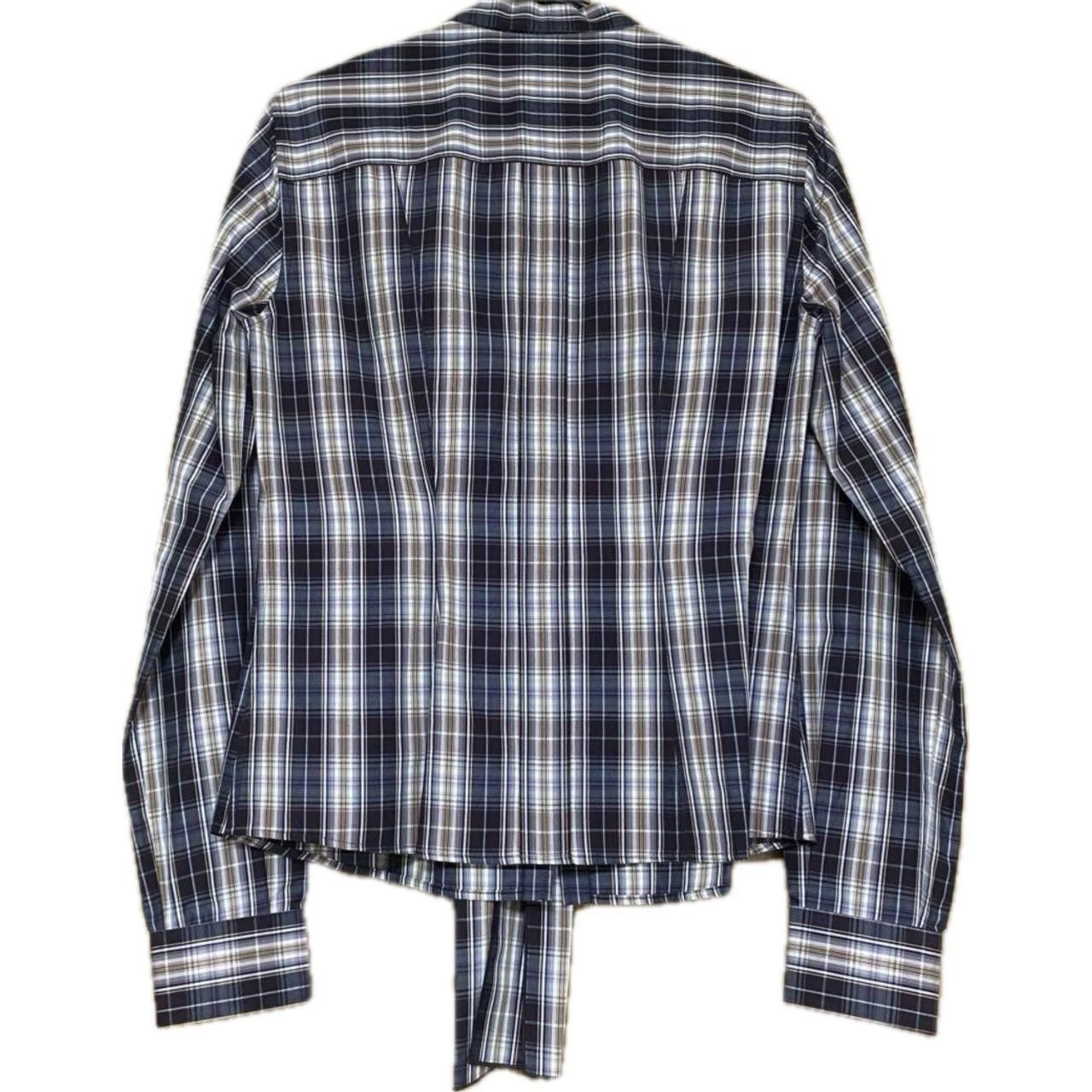 Dolce & Gabbana Dolce & Gabbana Checkered Western LS Blouse w Pussybow Tie Size US S / EU 44-46 / 1 - 3 Thumbnail