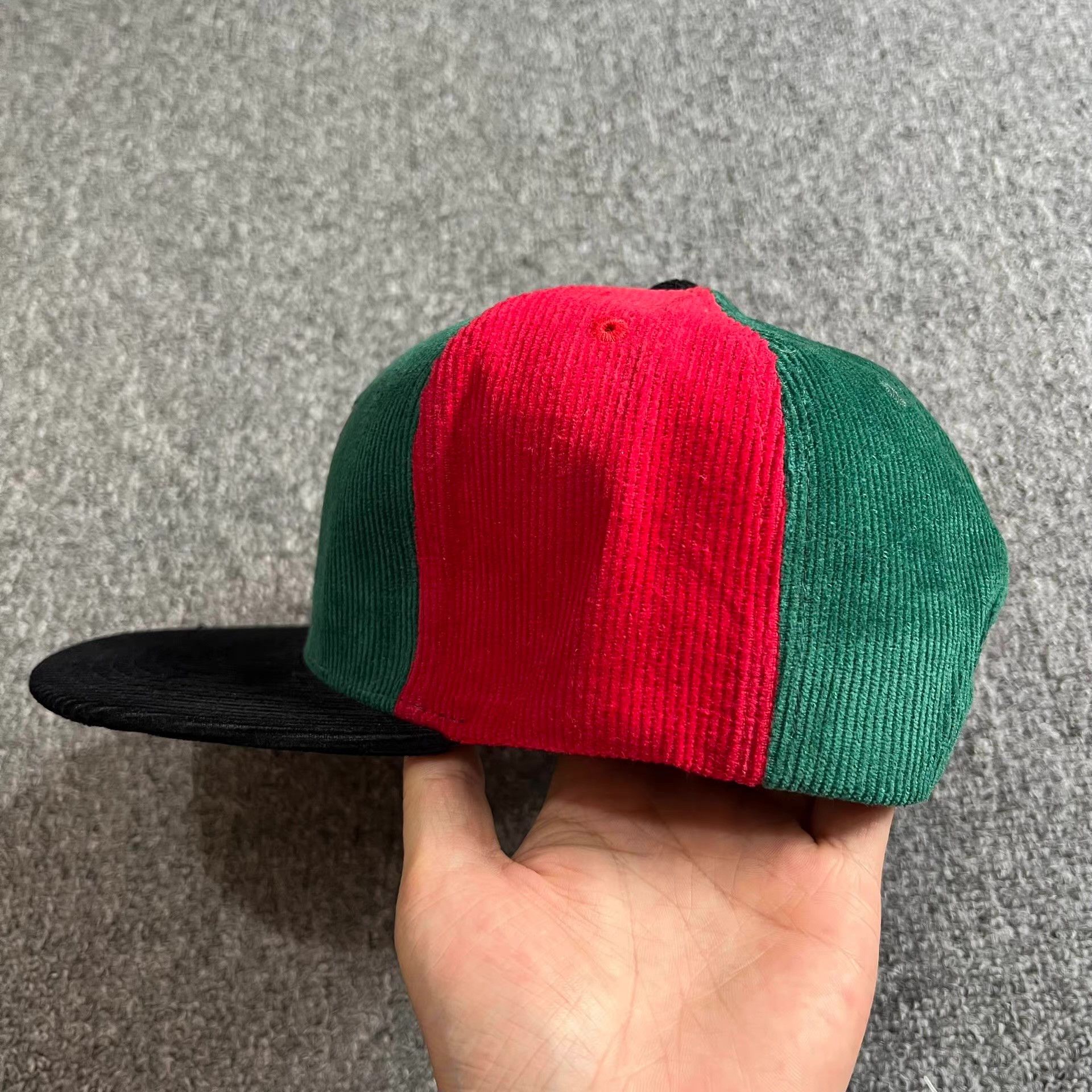Cross Colours Cross Colours Embroidered CorduroyFlatBrim Baseball Cap Q7 Size ONE SIZE - 5 Thumbnail