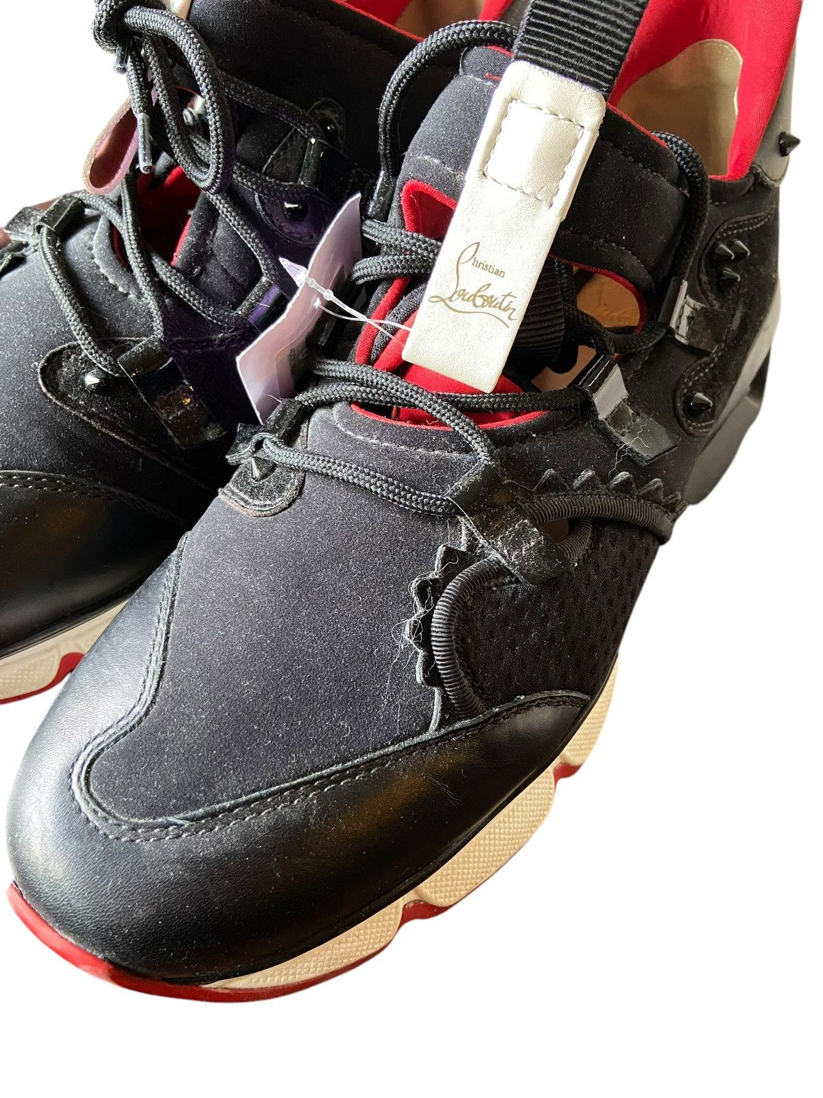 Christian Louboutin Christian Louboutin Red Runner Neoprene Sneakers Size US 10 / EU 43 - 3 Thumbnail