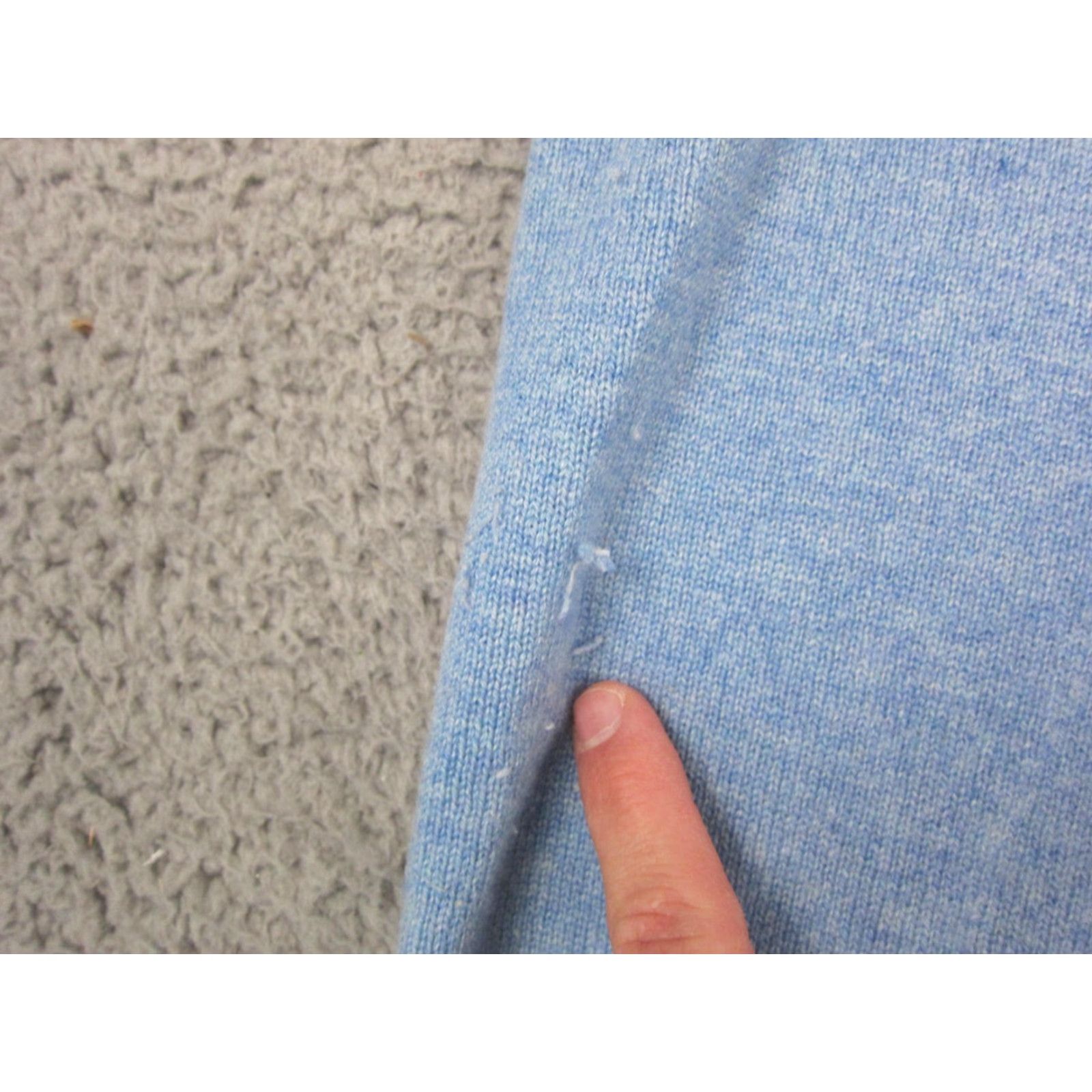 Lands' End Lands' End Sweater Mens 2XL Blue Cashmere V-Neck Knit Pullover Casual 80s 90s Classic Outdoor Mens Size US XXL / EU 58 / 5 - 6 Thumbnail