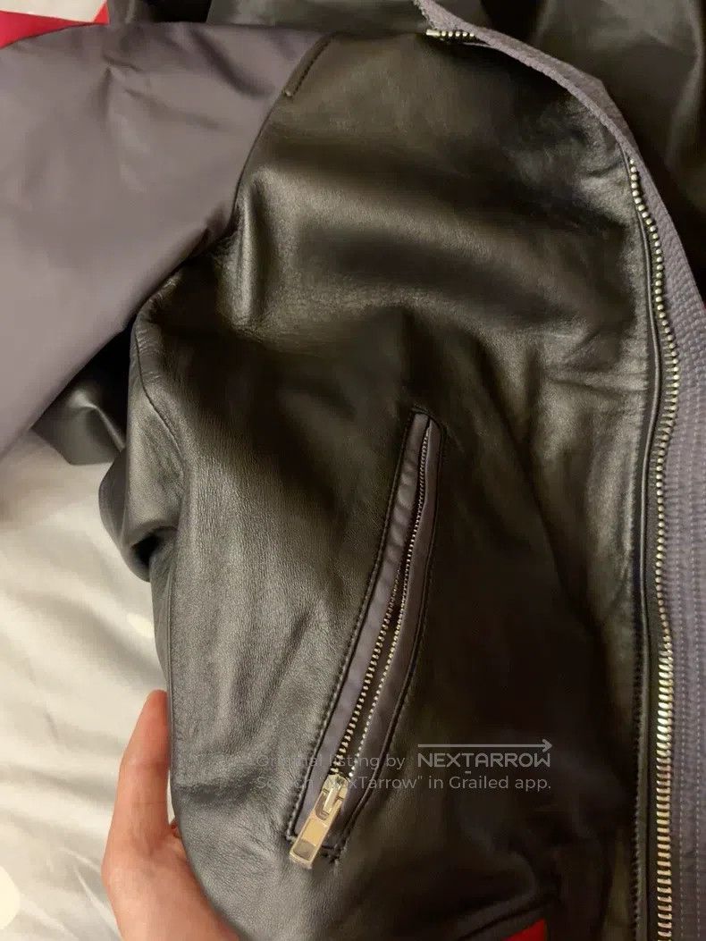 Givenchy Givenchy Size 48 New Black Leather Mixed Jacket, Size 48 Size US M / EU 48-50 / 2 - 5 Thumbnail