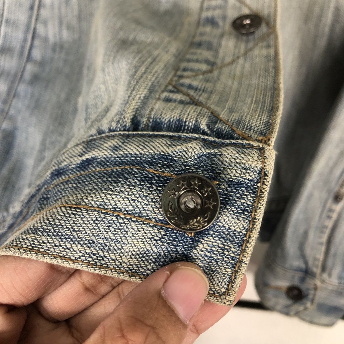 Japanese Brand 🔥Vtg Denim Biker Jacket Topvalu Issey Miyake Japan Size US L / EU 52-54 / 3 - 14 Thumbnail