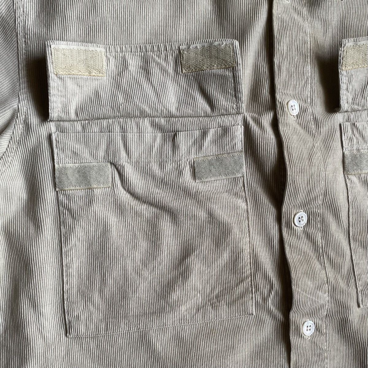Helmut Lang Archive 1998 Double Velcro Pocket Corduroy Shirt Size US M / EU 48-50 / 2 - 4 Thumbnail