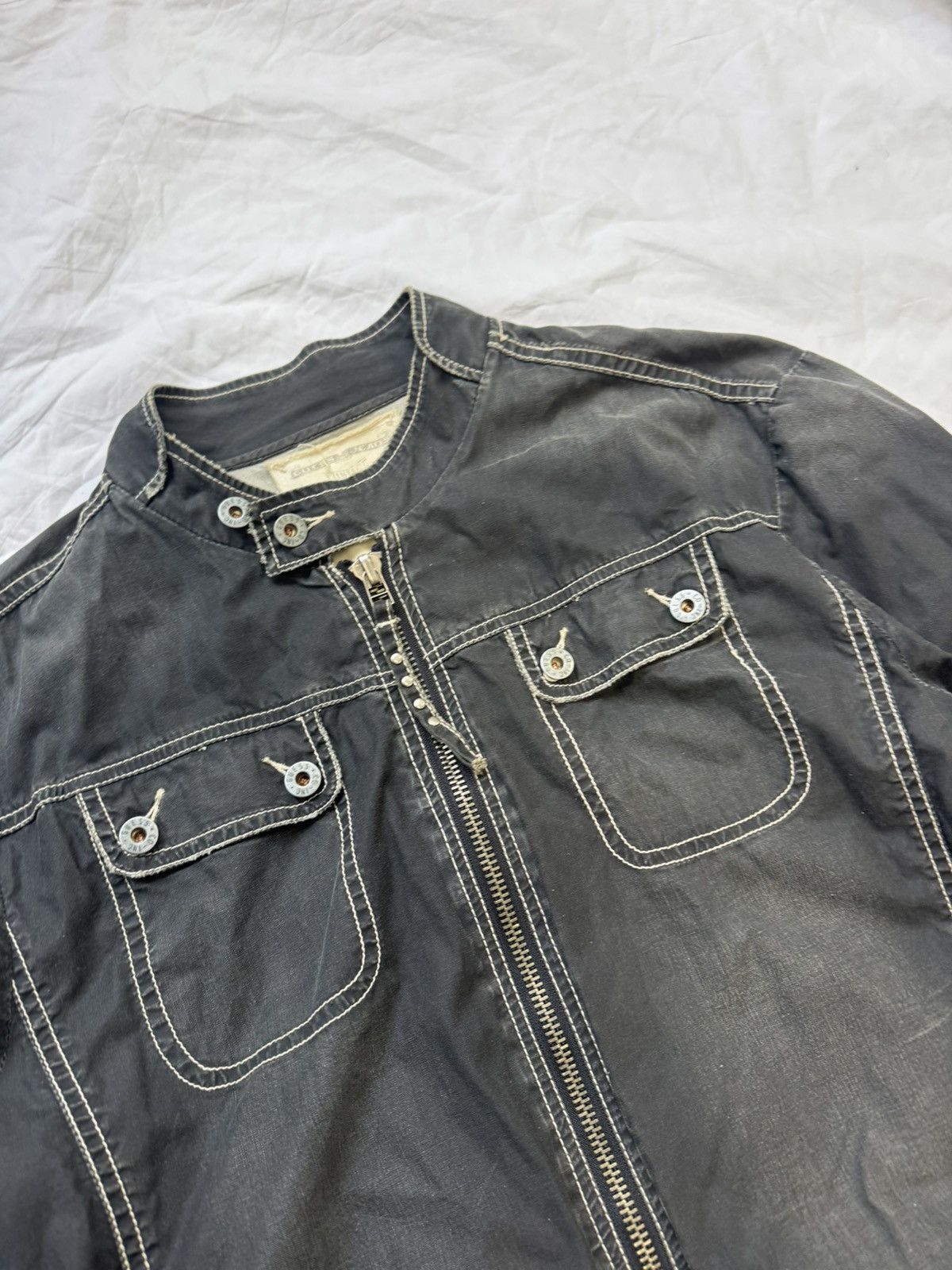 Gap Vintage Y2K Opium Biker Goth Style Gap Biker Contrast Jacket Size US XL / EU 56 / 4 - 3 Thumbnail