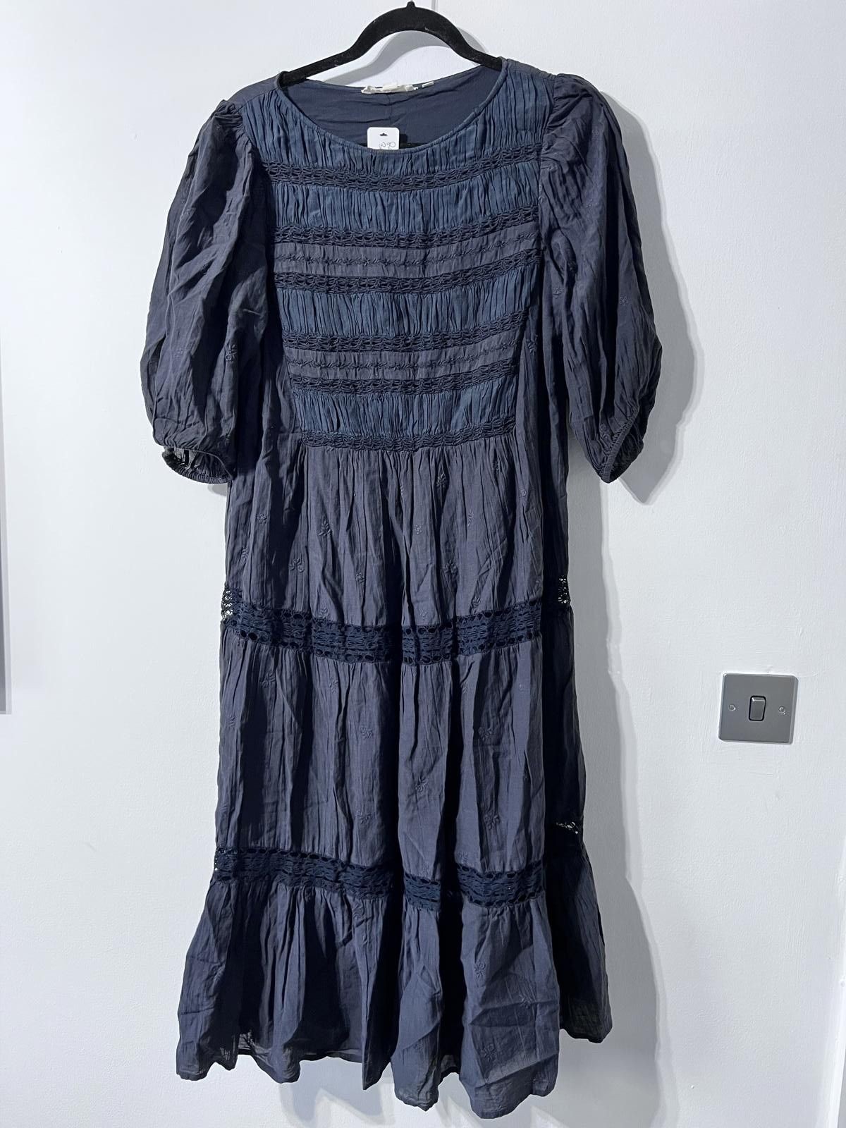Other Forever That Girl Navy Smocked Tiered Midi Dress – UK 12 Size M / US 6-8 / IT 42-44 - 1 Thumbnail