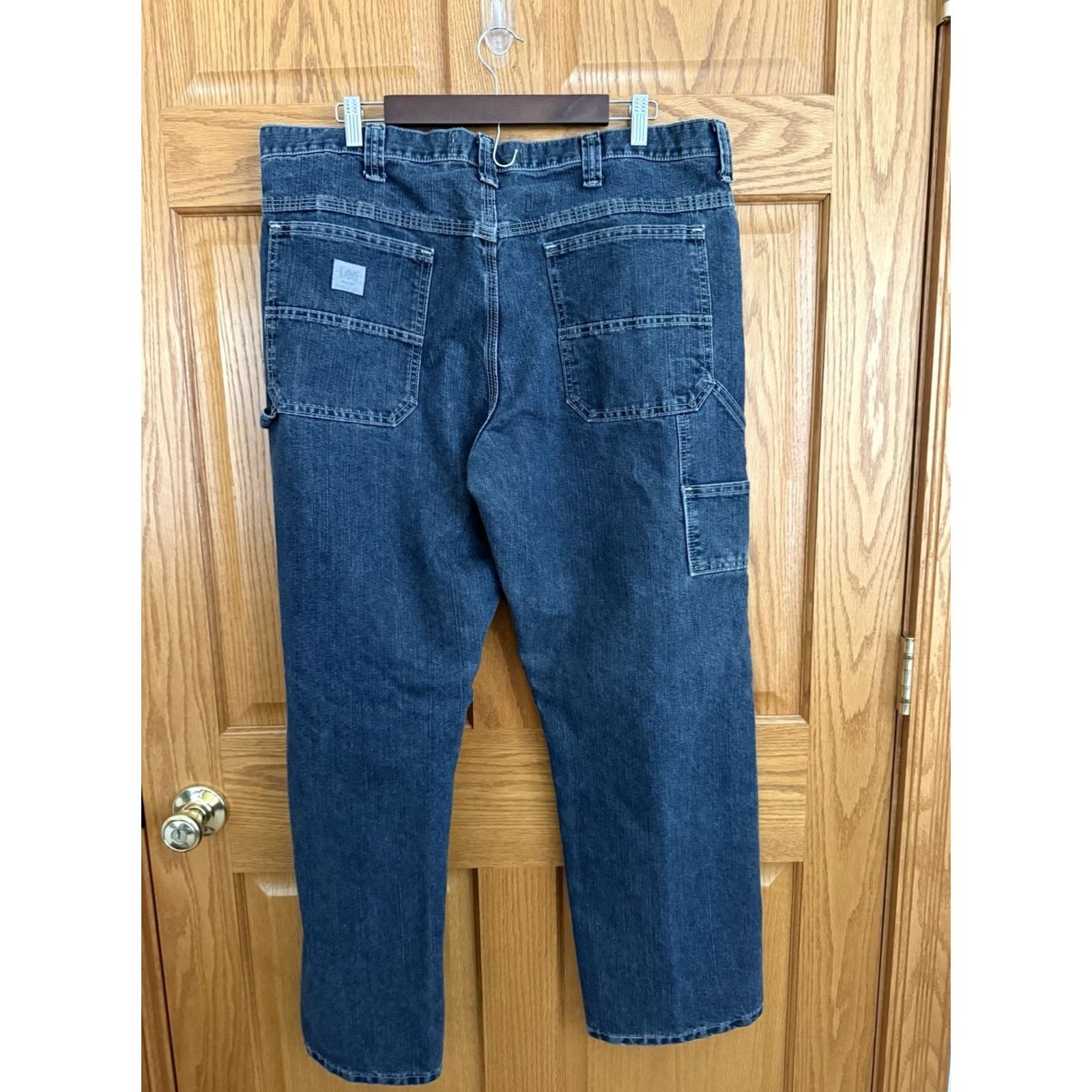 Lee Lee Jeans Regular Fit Straight Leg Carpenter 40x30 Denim Blue Cotton Mens Size US 40 / EU 56 - 2 Thumbnail