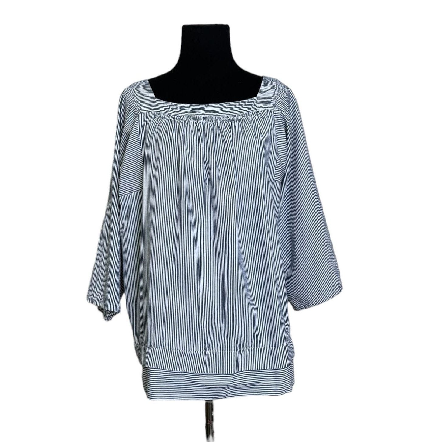 Vanessa Bruno Vanessa Bruno blue white stripes tunic top size 40/Medium Size M / US 6-8 / IT 42-44 - 1 Thumbnail