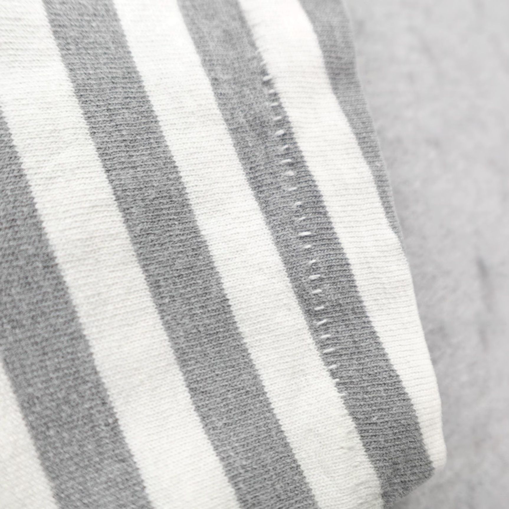 Levi's VINTAGE Levi's Shirt Mens Medium Gray White Stripes Single Stitch 80s Made In USA Crew Neck Short Sleeve Cotton Size US M / EU 48-50 / 2 - 7 Thumbnail