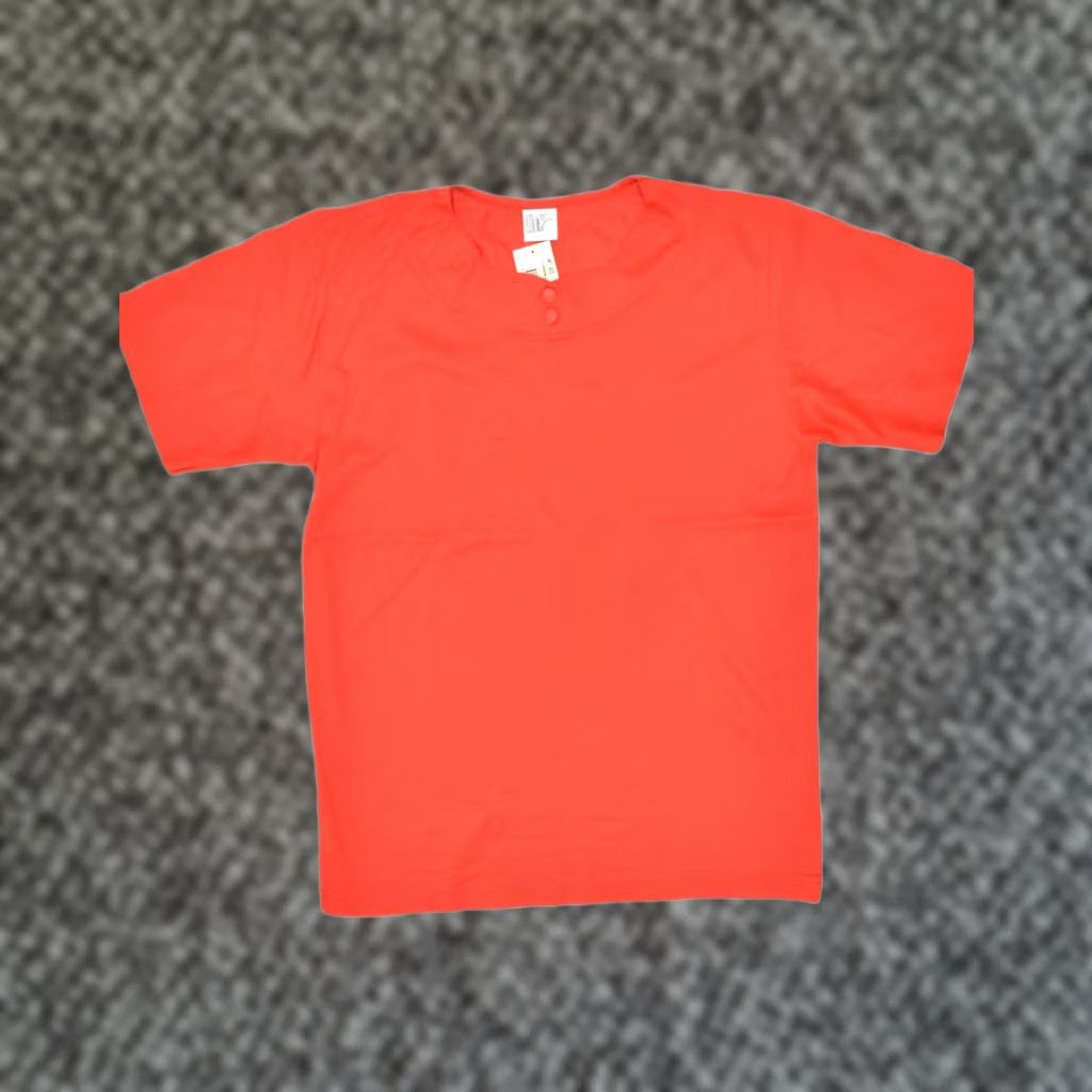 Vintage VINTAGE Womens T-Shirt Top UK 14 Medium Red Cotton Size M / US 6-8 / IT 42-44 - 1 Thumbnail