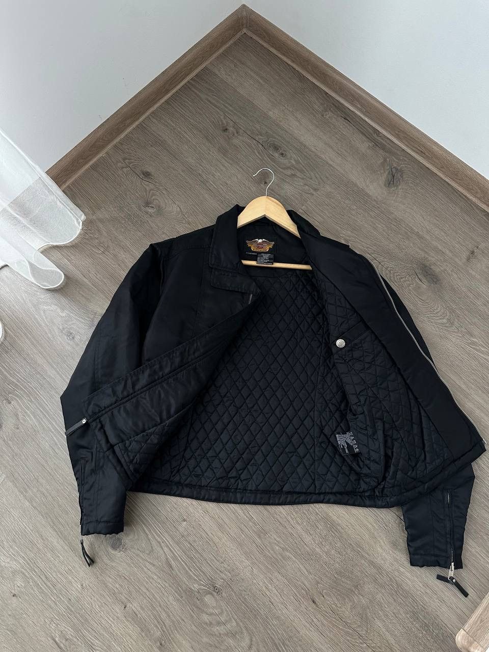Harley Davidson × Vintage Vintage Harley Davidson Black Moto Big Logo Jacket Size US M / EU 48-50 / 2 - 12 Thumbnail