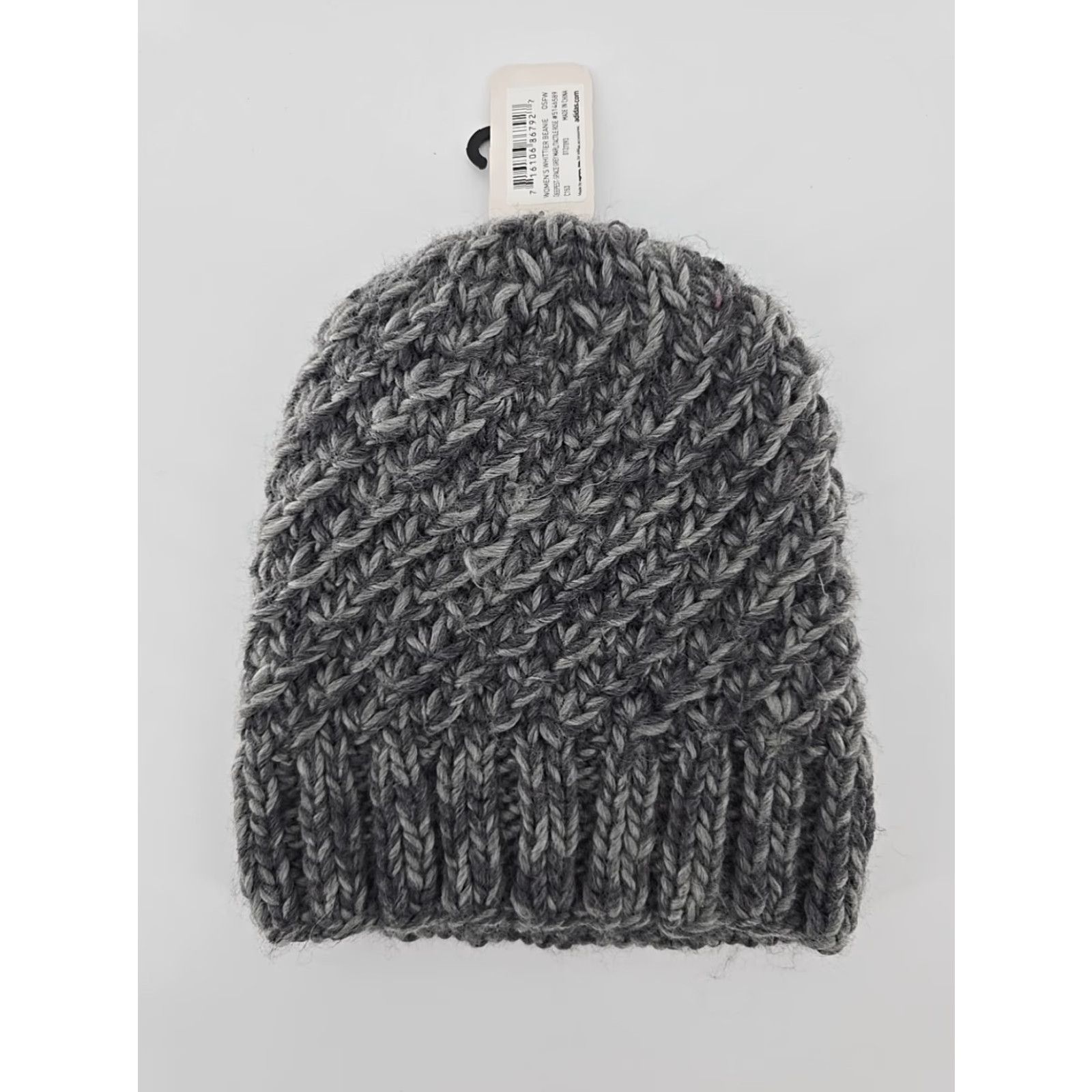 Adidas VINTAGE Adidas Beanie Adult Unisex One Size Grey Knit Winter Hat 5146589 New With Tags Size ONE SIZE - 2 Thumbnail