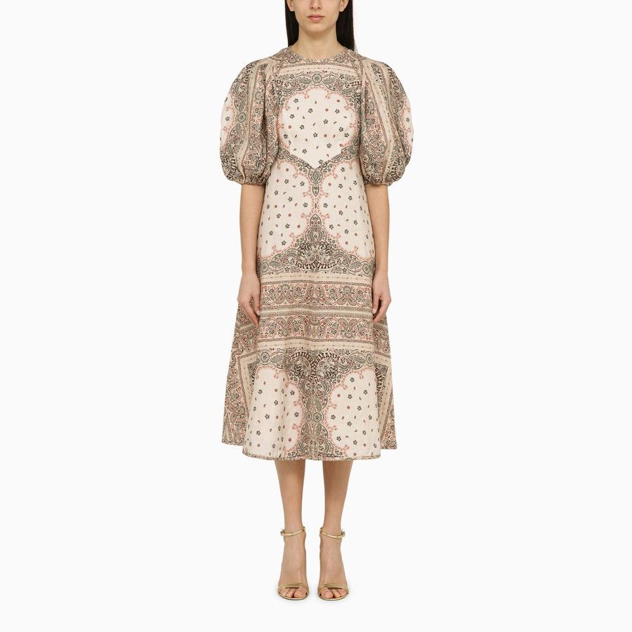 image of Zimmermann O1D2Blof0124 Midi Dress In Multicolor, Women's (Size Medium)