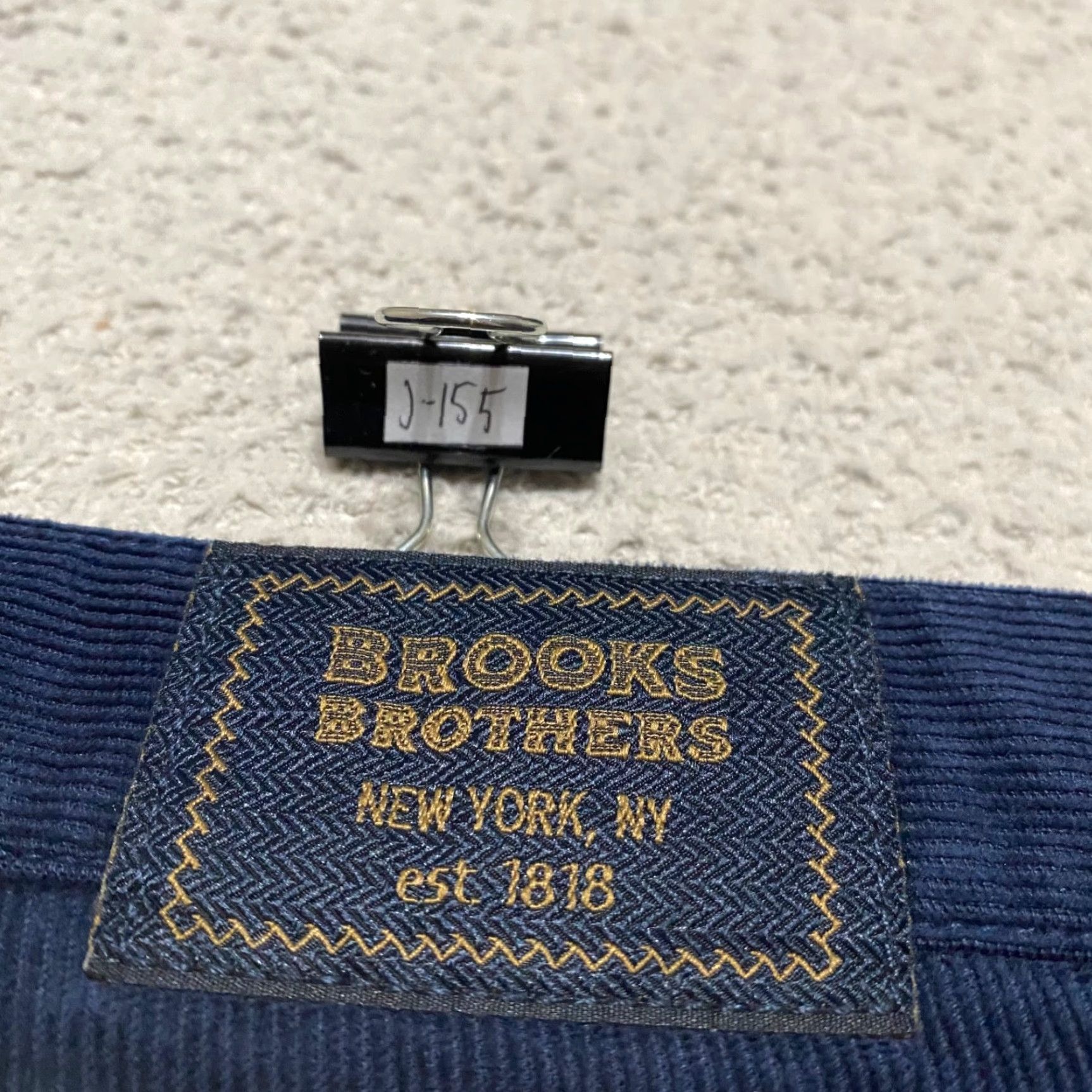 Brooks Brothers Brooks Brothers Jeans Mens 38x32 Blue Straight Corduroy Mid Rise Dark Wash Regular 5-Pocket Design Mens Size US 38 / EU 54 - 3 Thumbnail