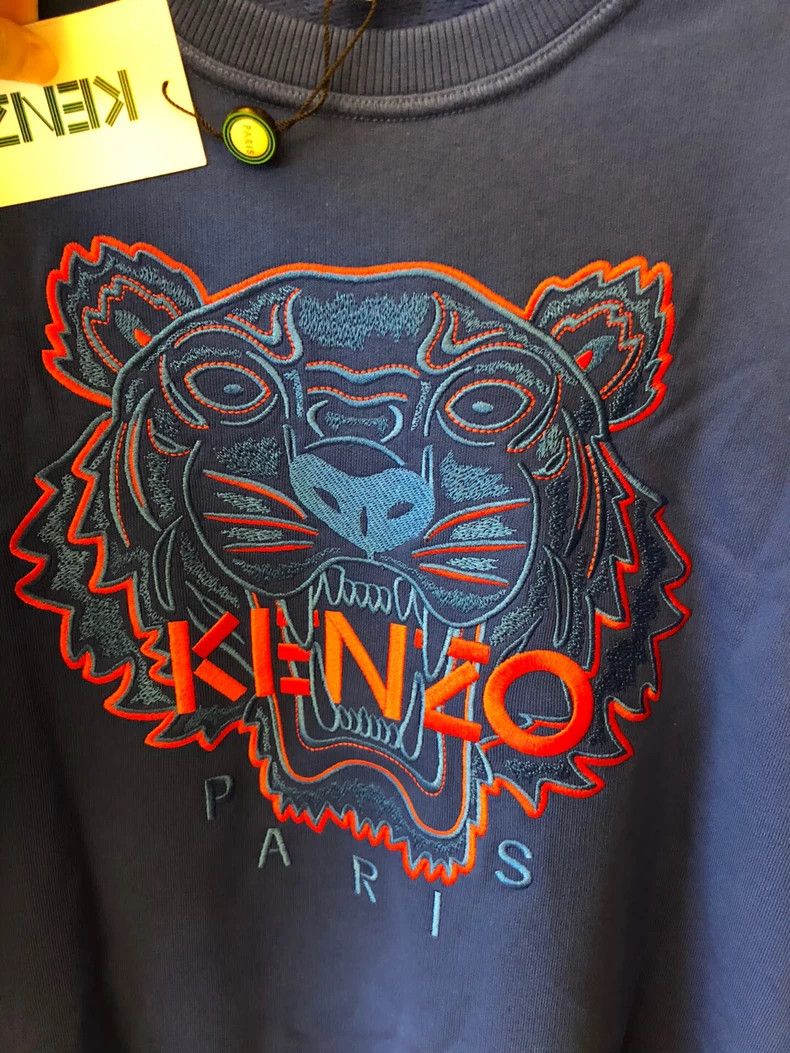 Kenzo KENZO Blue tiger head embroidery hoodie Size S / US 4 / IT 40 - 3 Thumbnail