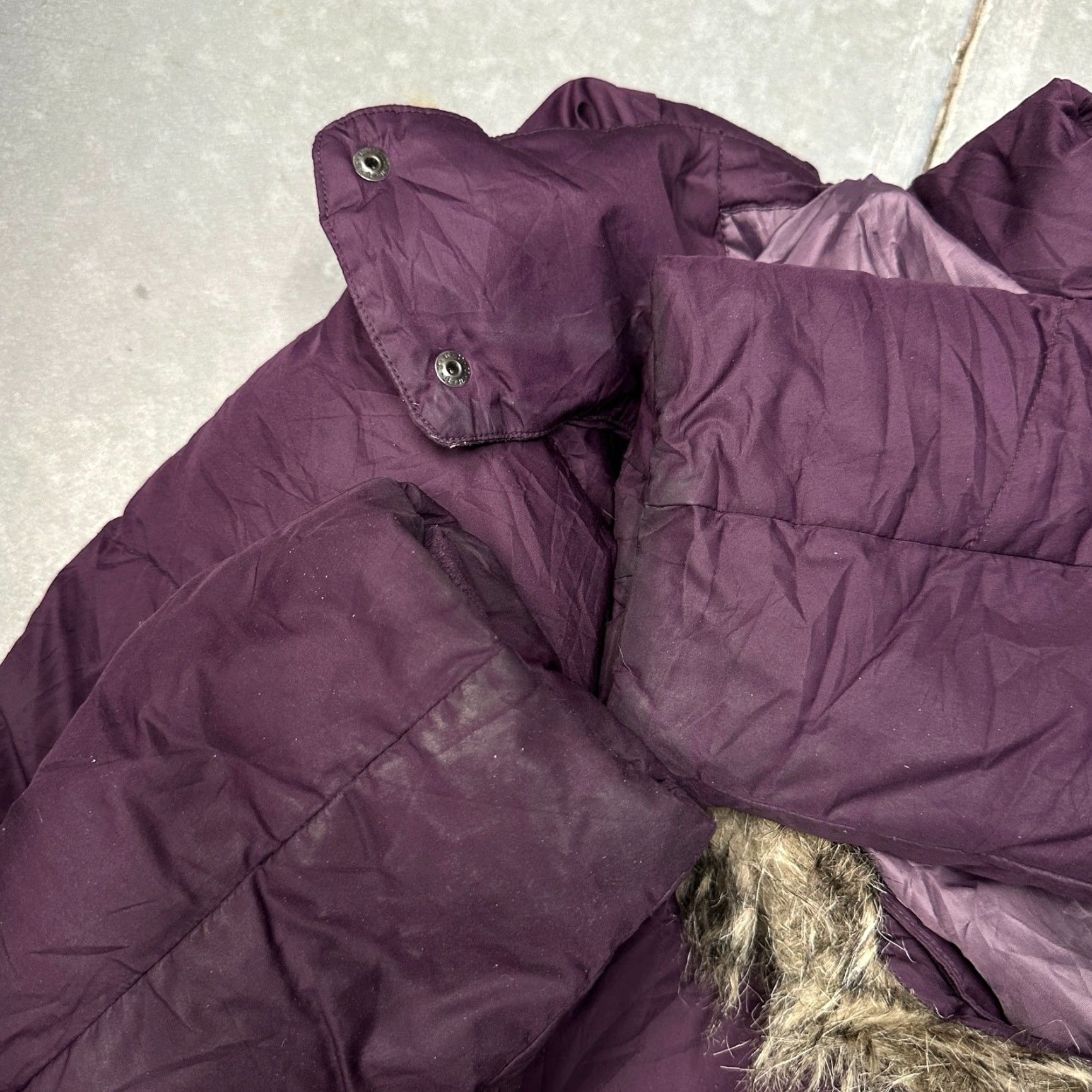 Eddie Bauer Eddie Bauer Sun Valley Goose Down Parka Jacket Women L 650 Fill Fur Hood Parka Coat Long Purple Womens Size L / US 10 / IT 46 - 6 Thumbnail