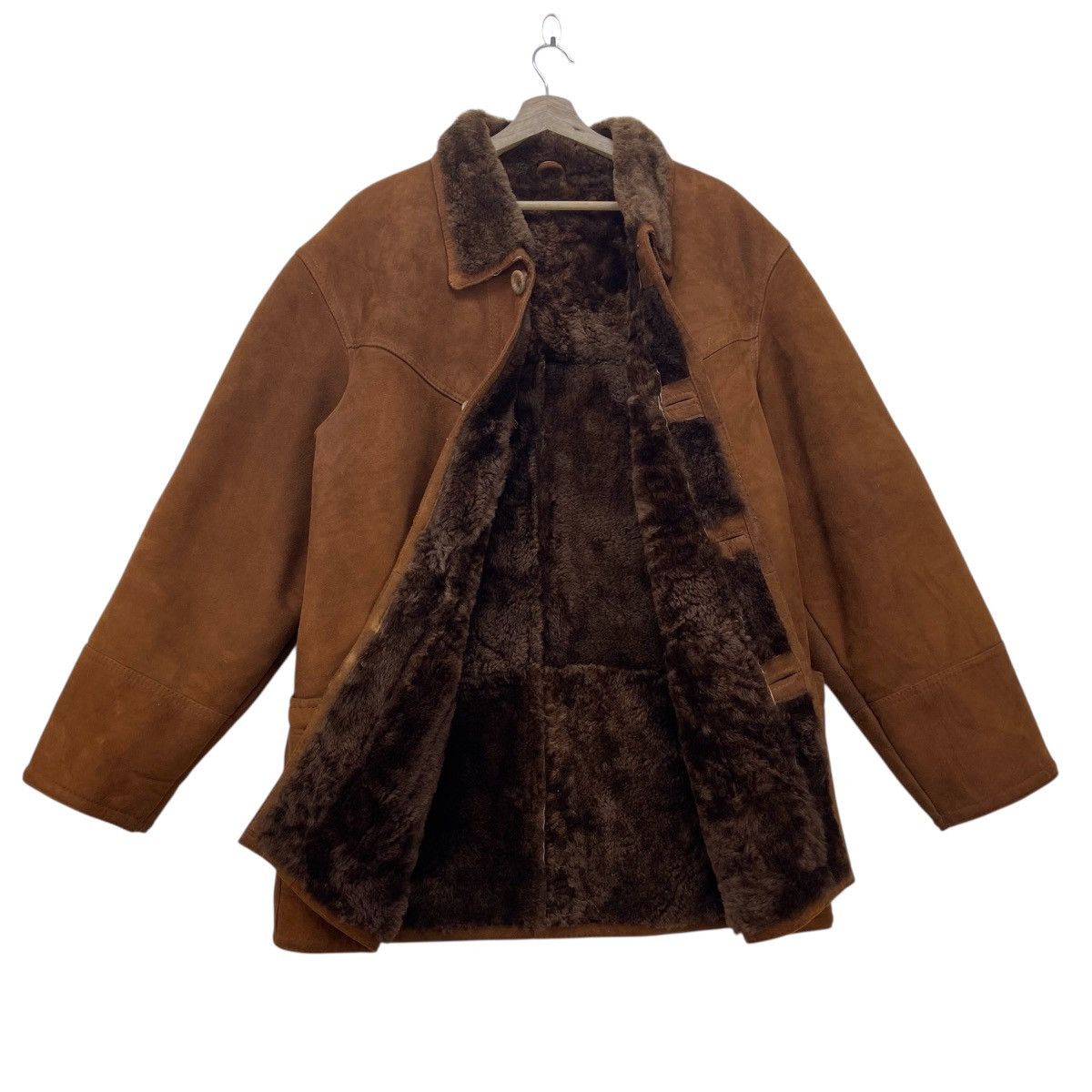 Genuine Leather Vintage Roberto Massini Too Shokai Sheepskin Sherling Coat Size US M / EU 48-50 / 2 - 4 Thumbnail