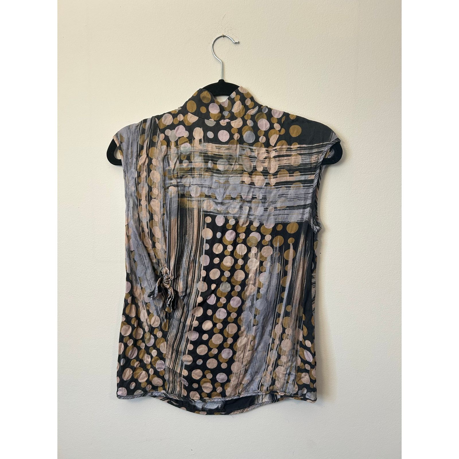 Coup De Grace Manila Grace Viscose Silk Geometric SleevelessBlouse, Sz 42 Size L / US 10 / IT 46 - 1 Thumbnail