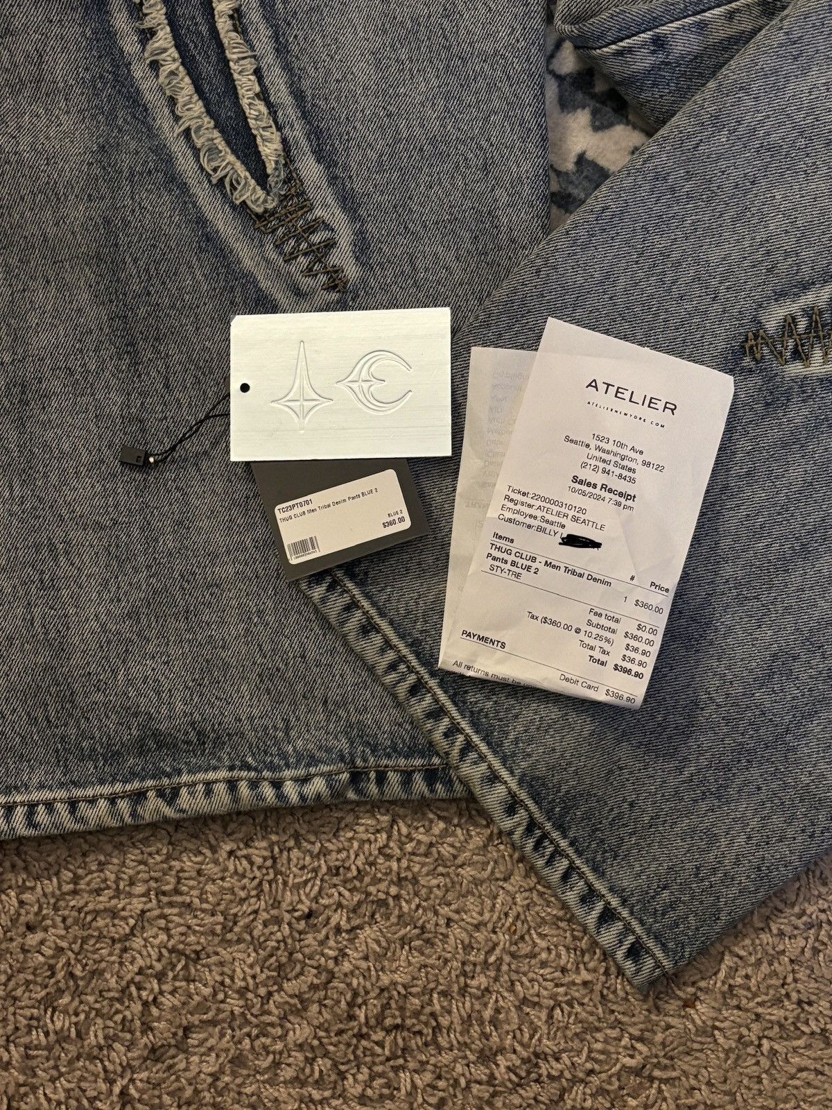 Thug Club Thug Club Denim Tribal Pants Blue Size US 32 / EU 48 - 3 Thumbnail