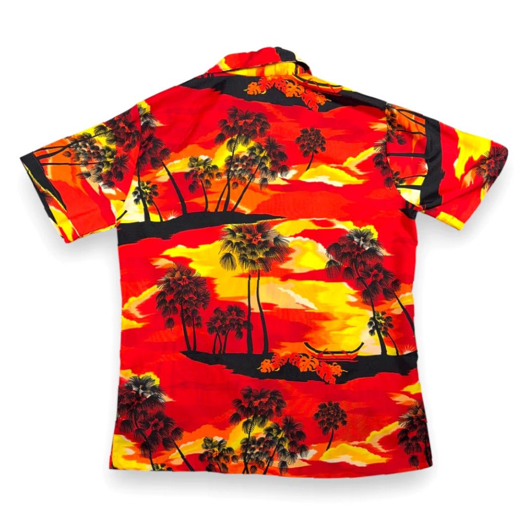 Vintage VINTAGE Islander Hawaiian Shirt Men's MEDIUM Red Yellow Orange Sunset USA 70s Shirt Size US M / EU 48-50 / 2 - 3 Thumbnail