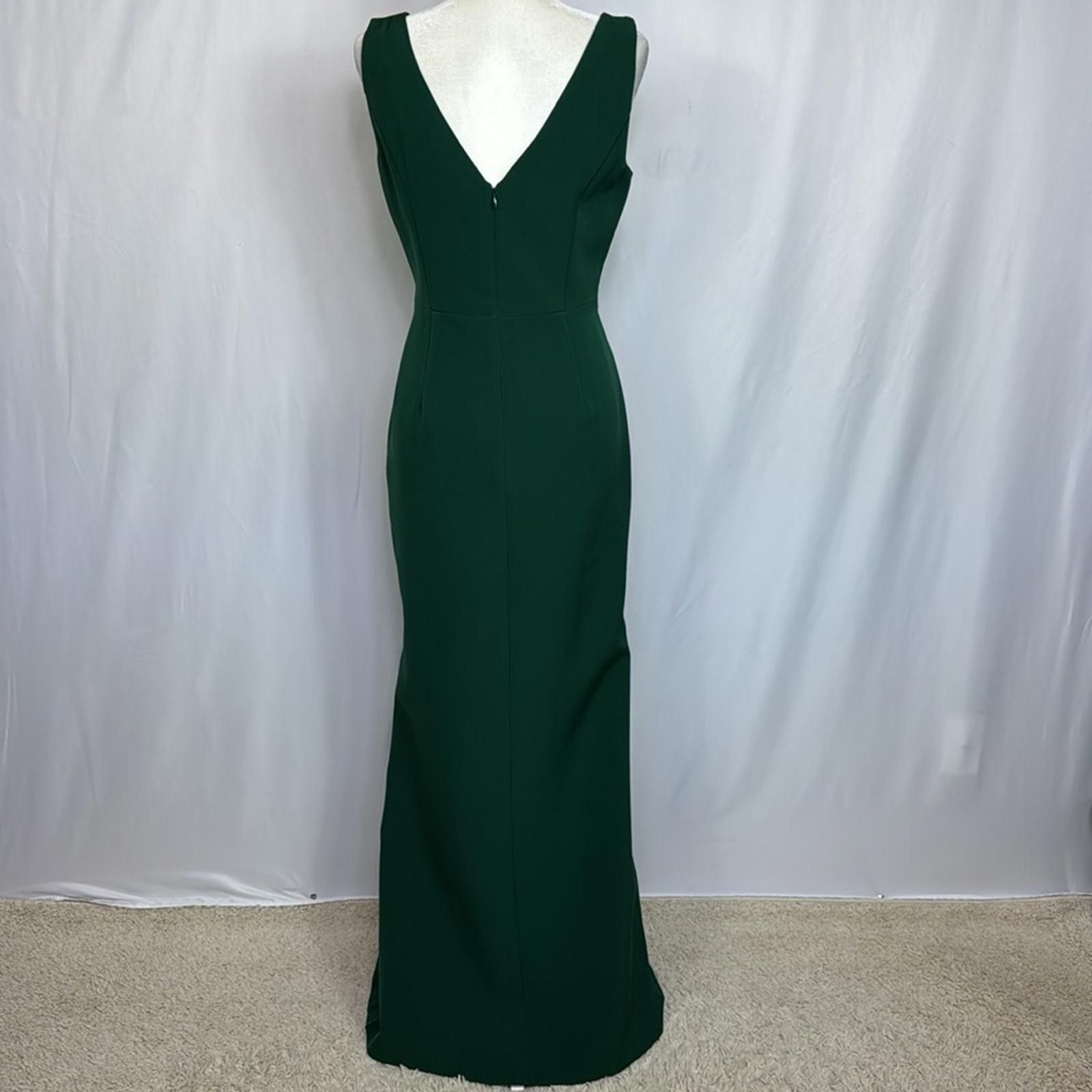 Designer Eliza J Ruffle Front Gown Dress Size 10 Green Size L / US 10 / IT 46 - 9 Thumbnail