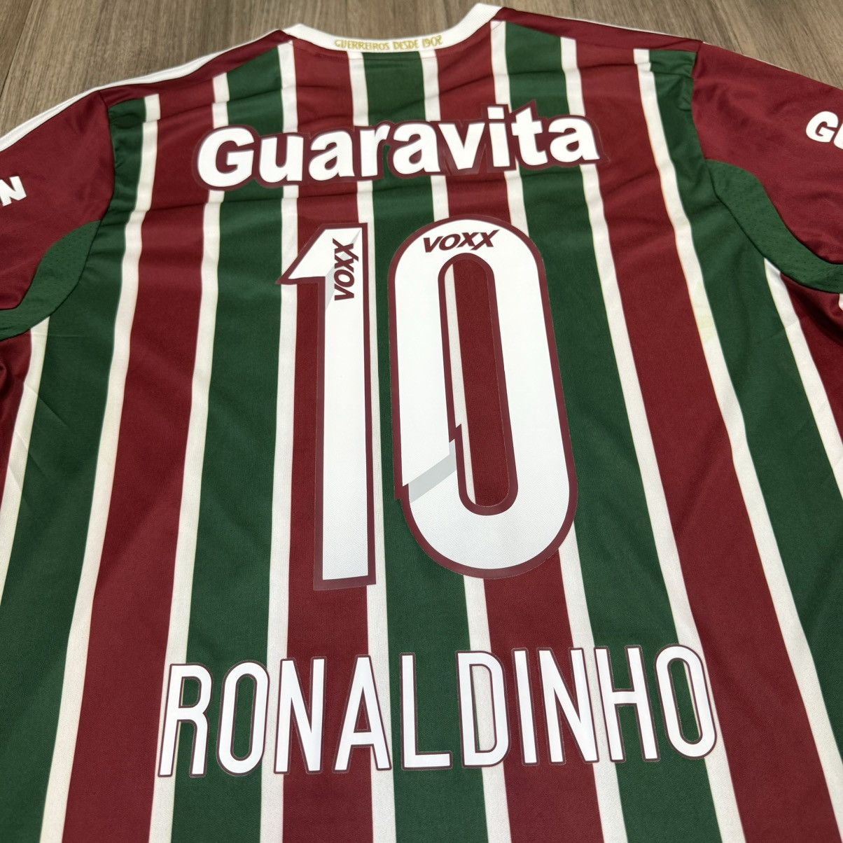 Adidas Fluminense 15/16 home shirt #10 Ronaldinho Size US L / EU 52-54 / 3 - 5 Thumbnail