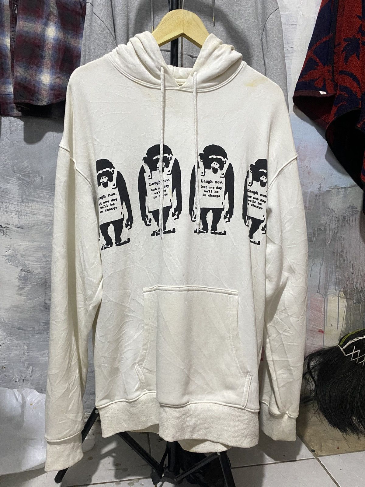 Japanese Brand Bansky Hoodie Size US XL / EU 56 / 4 - 1 Thumbnail