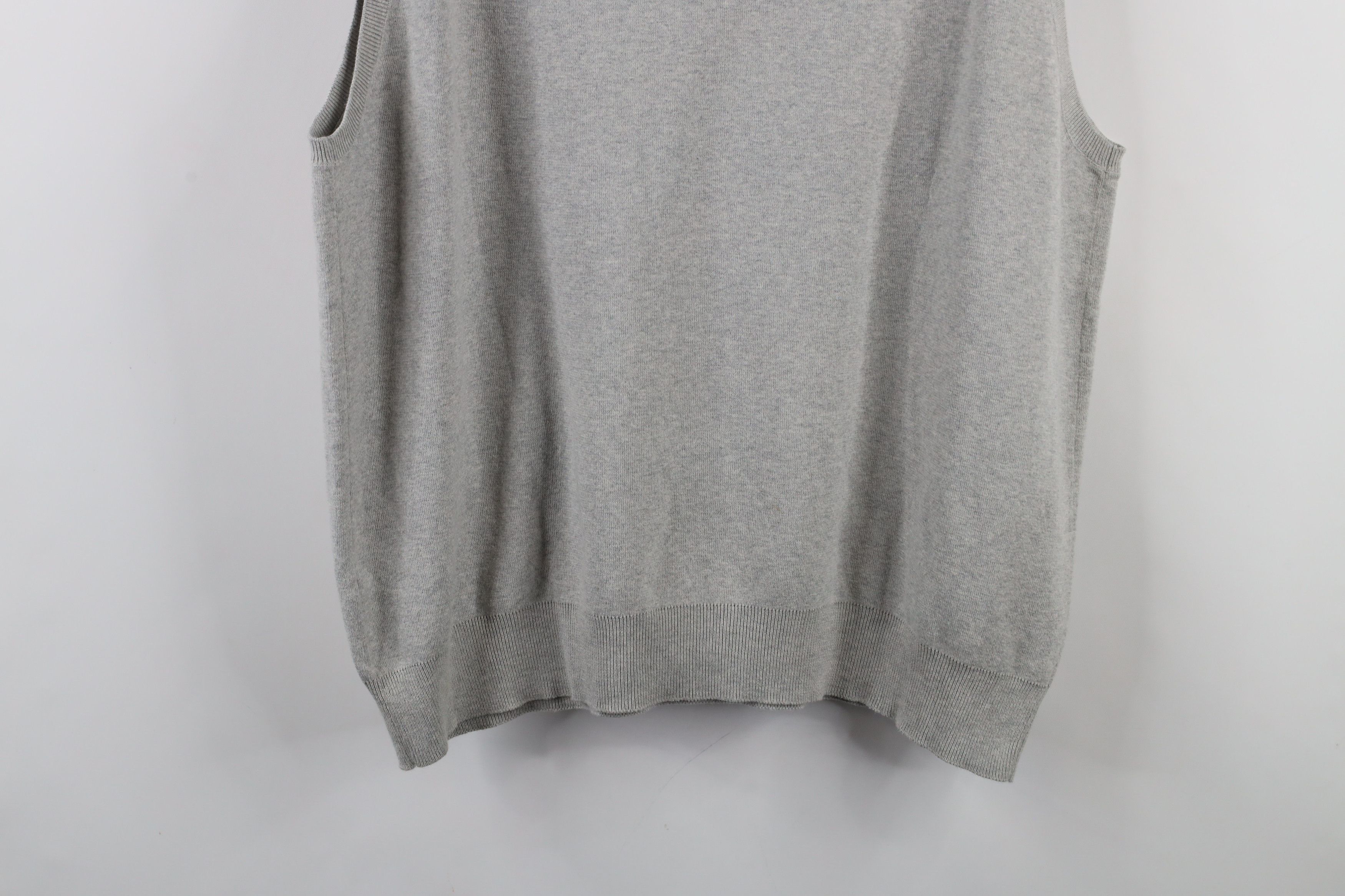 Ralph Lauren × Vintage Vintage Ralph Lauren Cotton Knit Sweater Vest Heather Gray Size US XXL / EU 58 / 5 - 9 Thumbnail