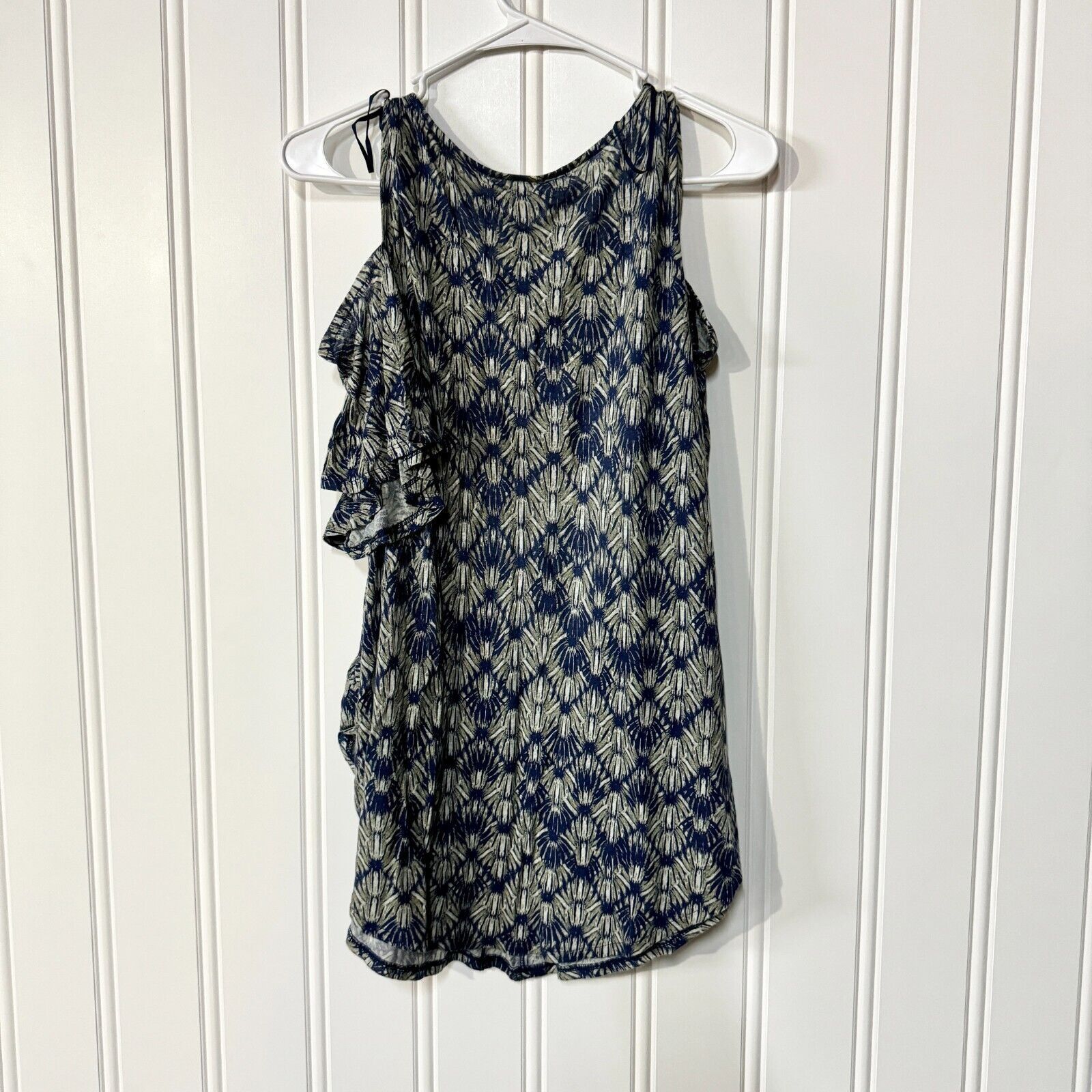 Free People We The Free Linen Flutter Sleeve Cold Shoulder Top Medium Size M / US 6-8 / IT 42-44 - 5 Thumbnail