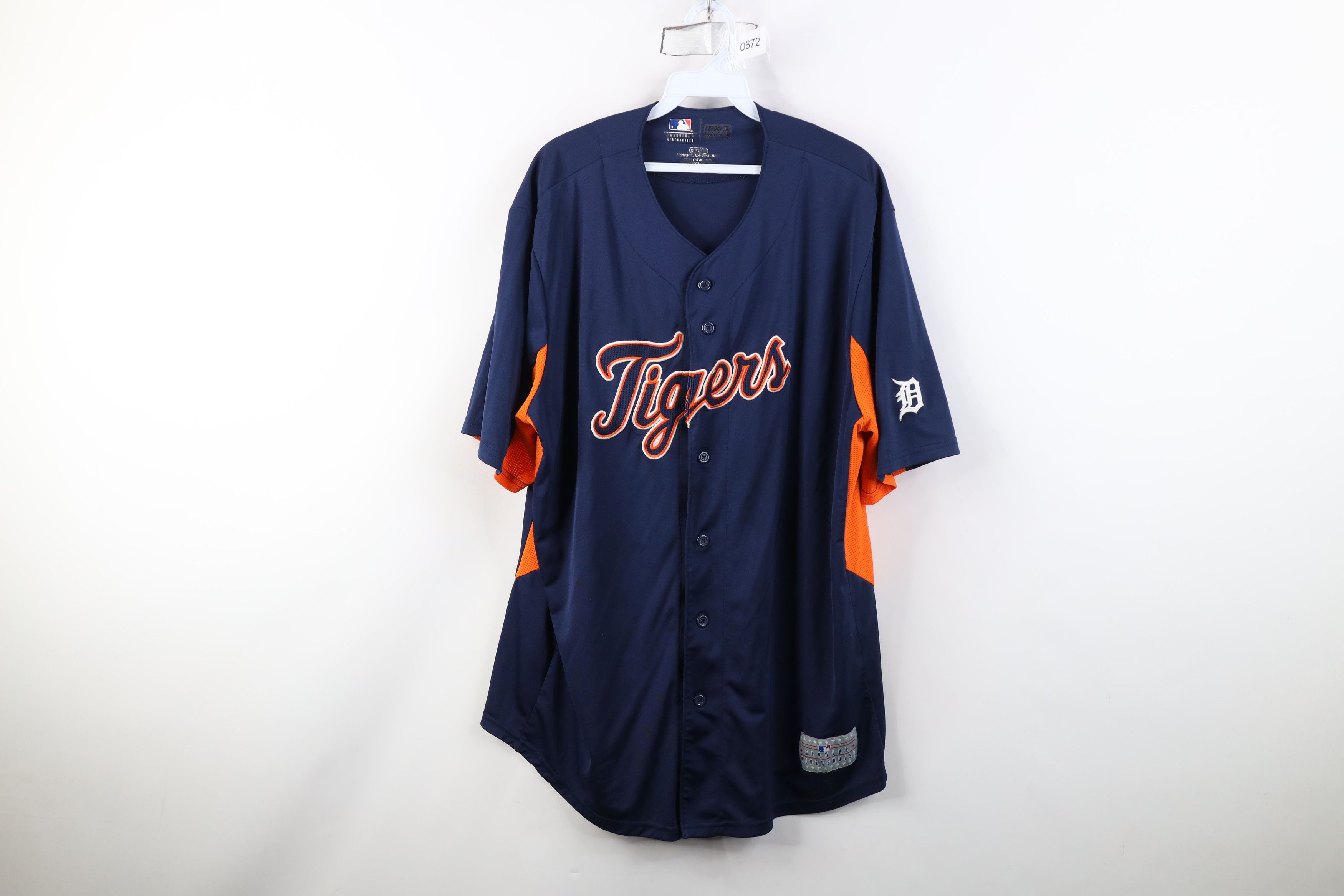 Vintage Vintage Y2K Script Detroit Tigers Baseball Jersey Blue Size US XL / EU 56 / 4 - 1 Thumbnail
