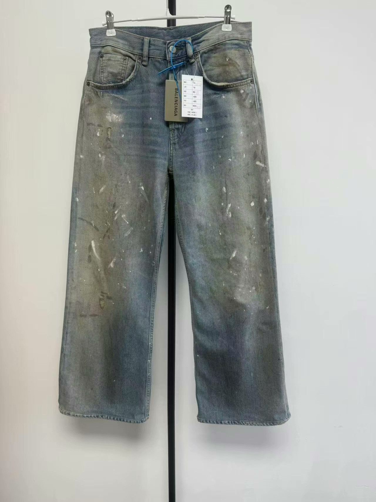 Acne Studios Acne Painted Wide-Leg Mid-Rise Jeans Size 30" / US 8 / IT 44 - 1 Thumbnail